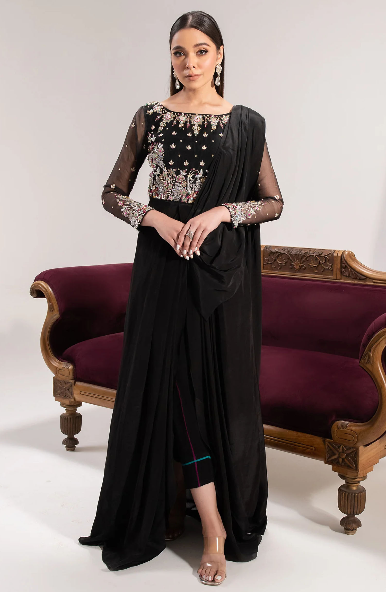 Tiffany Luxury Pret Collection By Maria Osama Khan - Obsidian