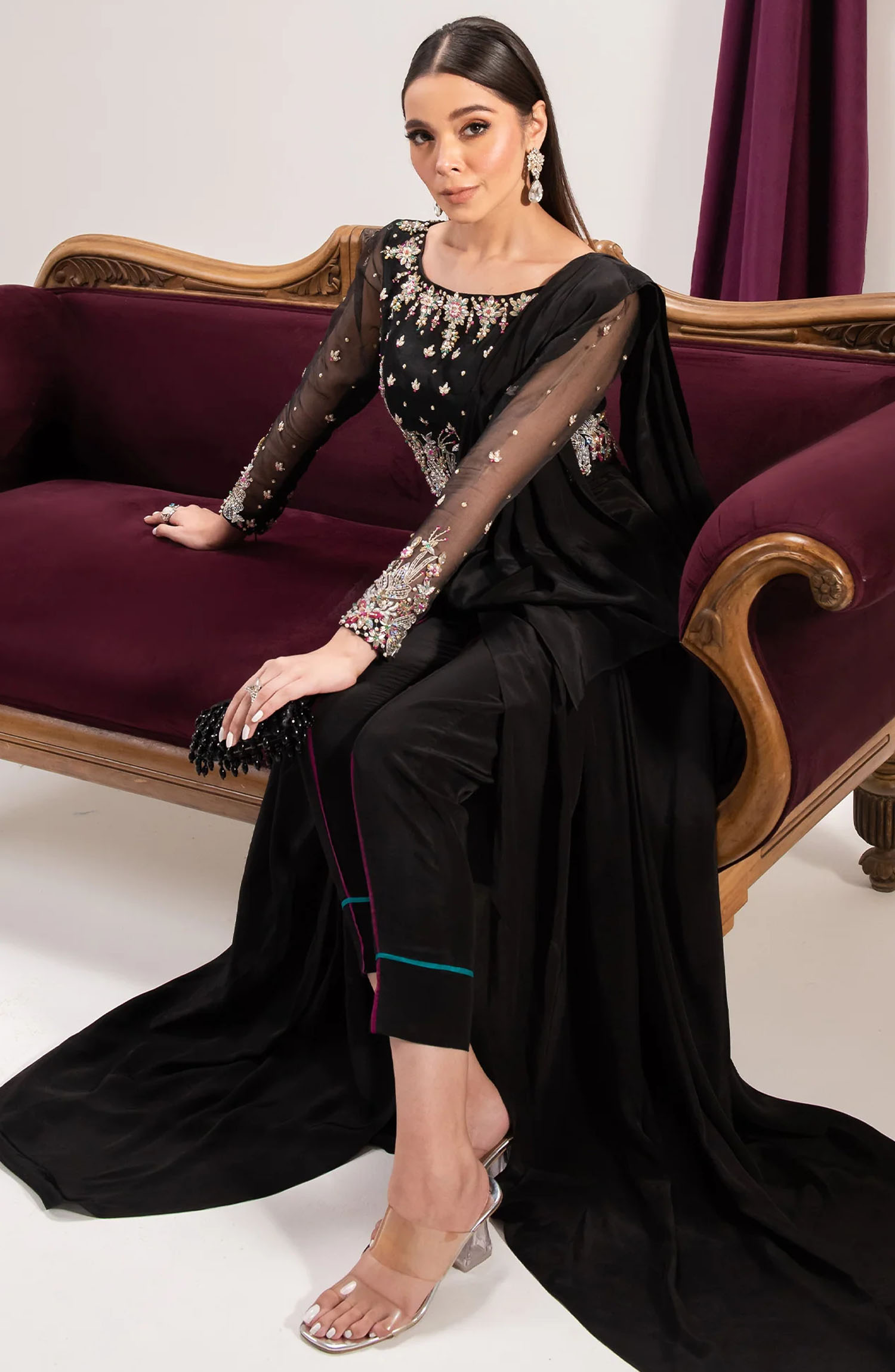 Tiffany Luxury Pret Collection By Maria Osama Khan - Obsidian