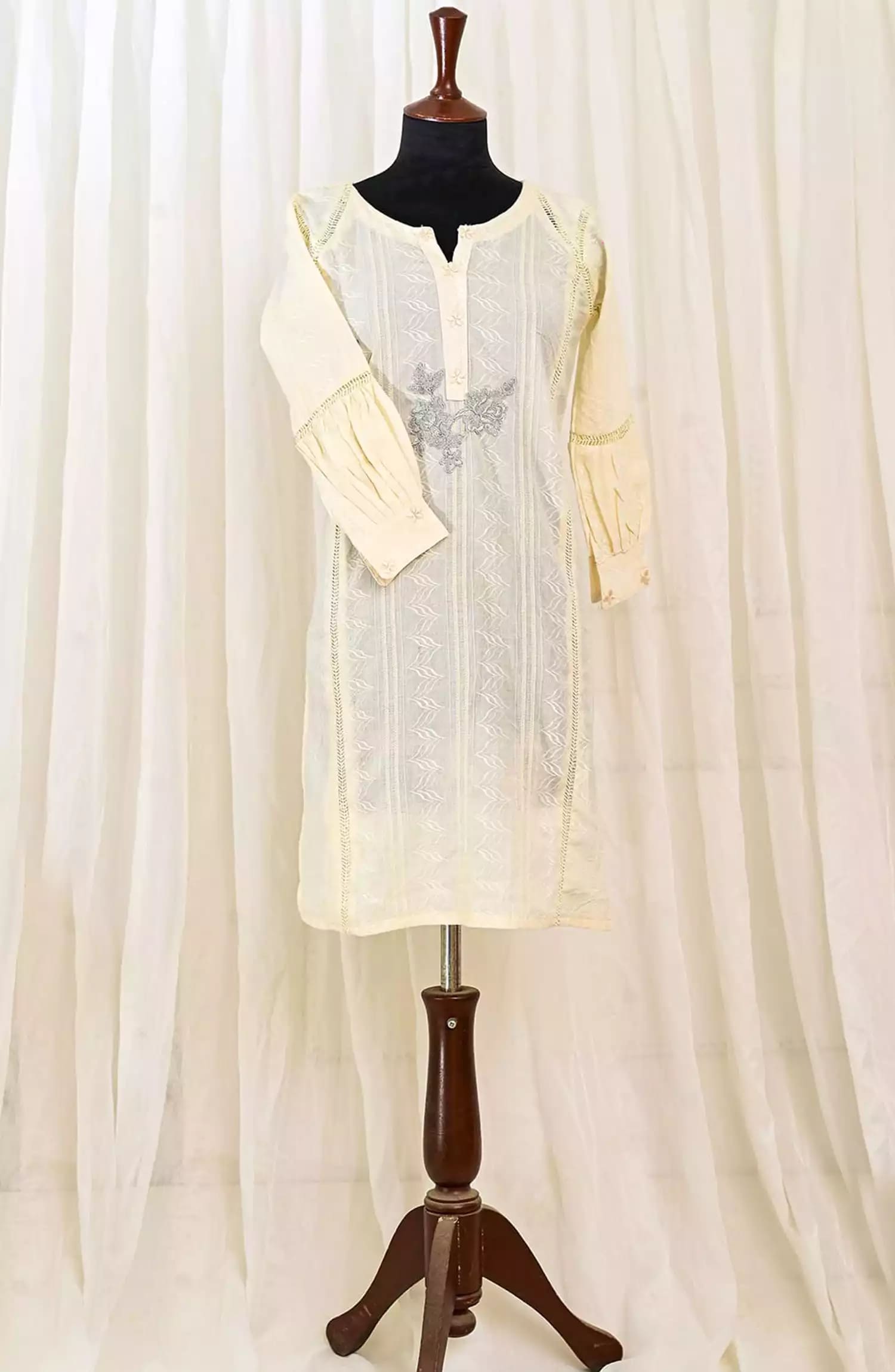 Artistic wear Pret Collection - Off-white texture kurtas