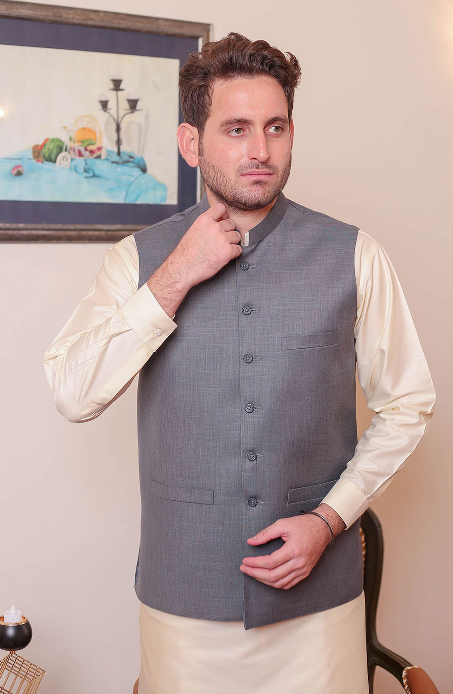 Real Image Mens Waist Coat and Prince Coat Collection - ow030