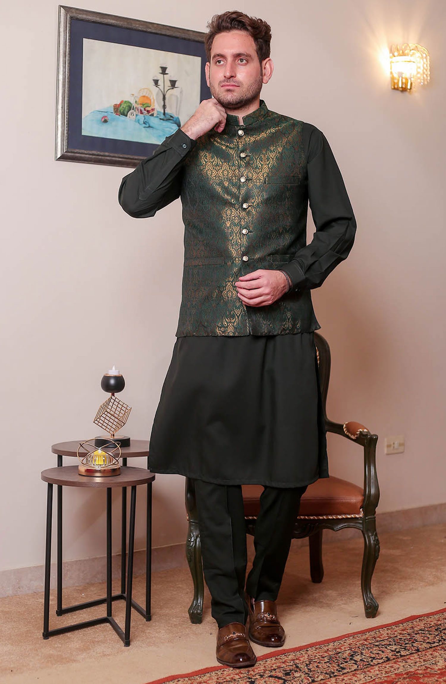 Real Image Mens Waist Coat and Prince Coat Collection - ow048