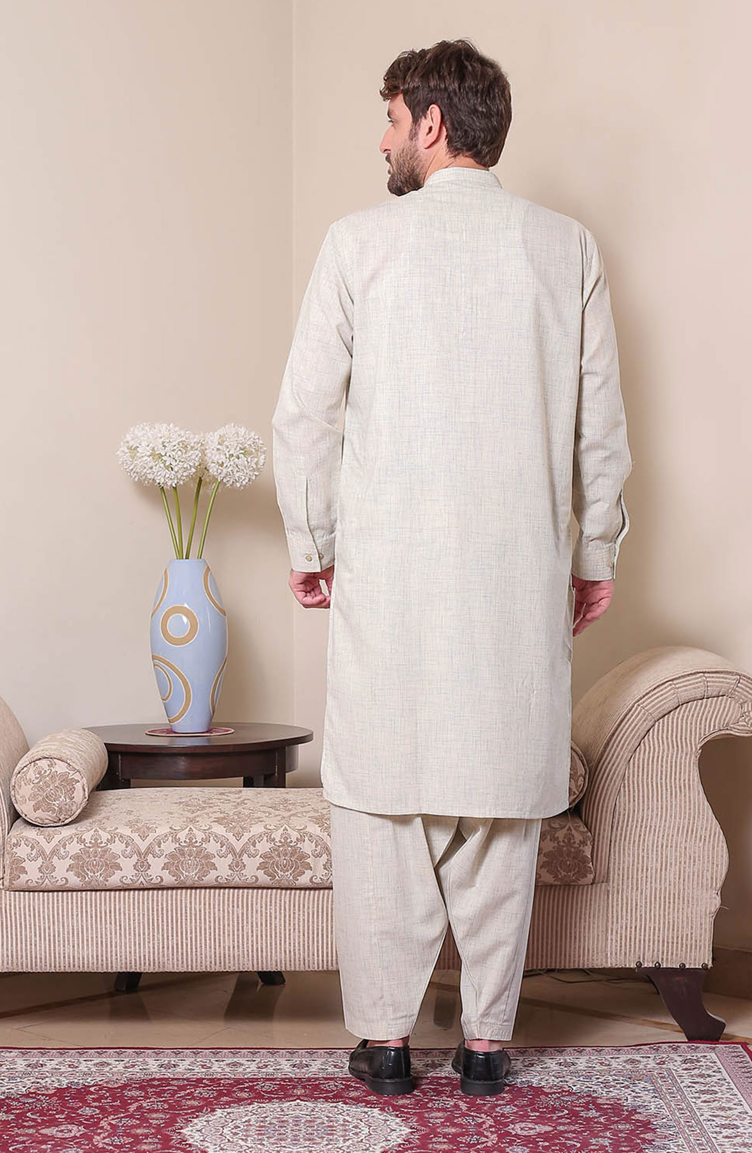 Real Image Mens Shalwar Kameez Collection 2024 - P - 61sc Cream