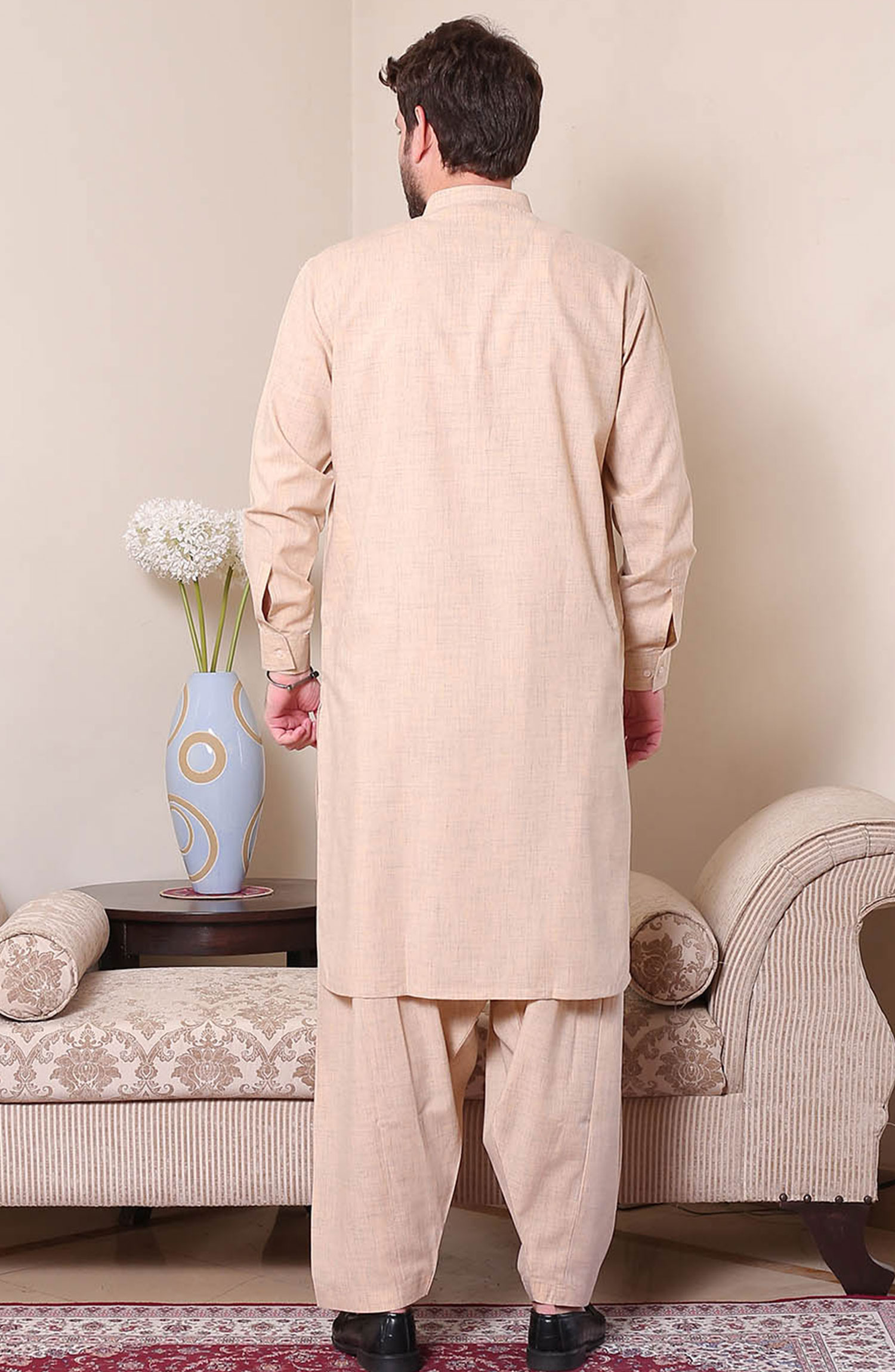 Real Image Mens Shalwar Kameez Collection 2024 - P - 61sc Peach