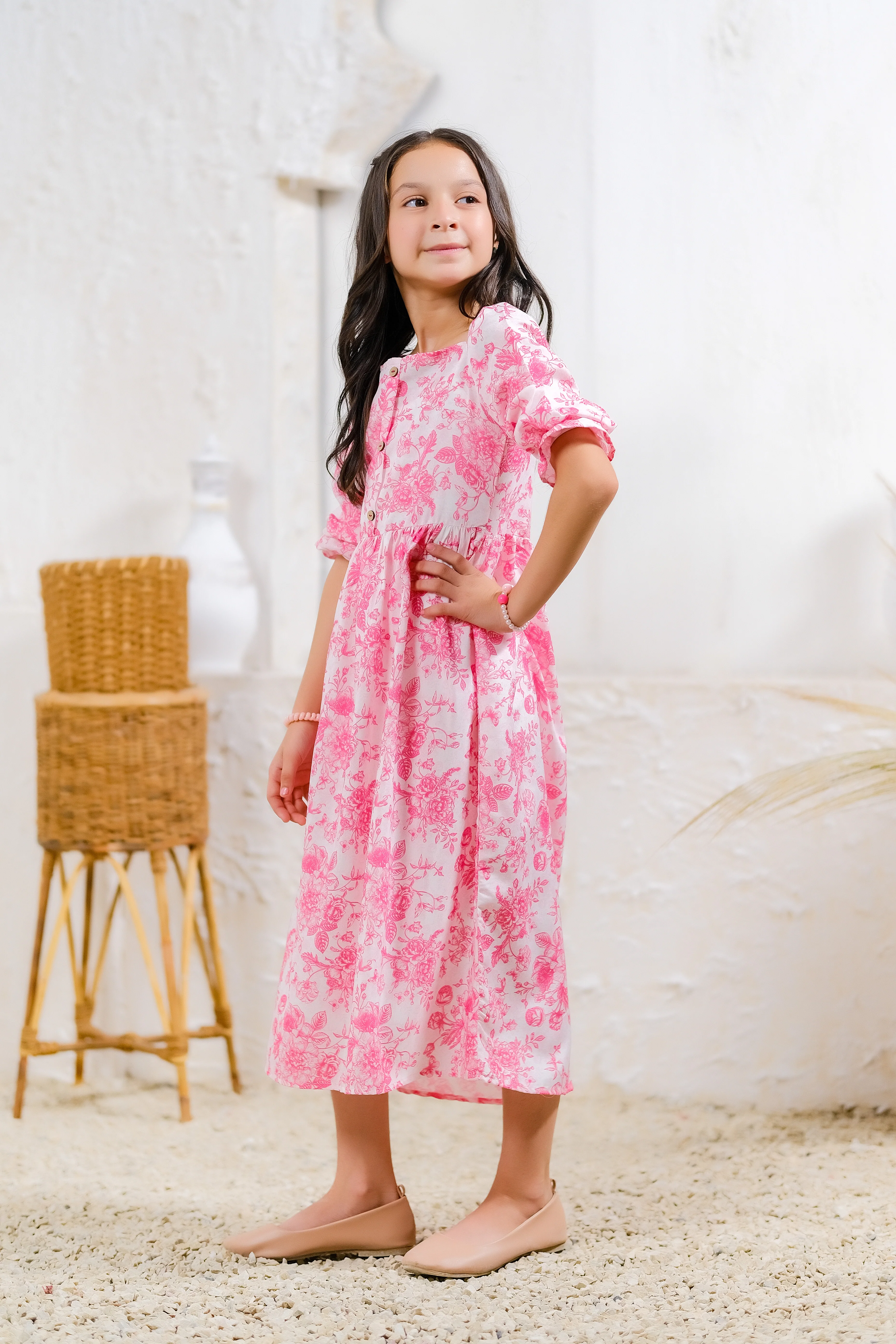 Kids 1 pc ready to wear - Pastel Blooms