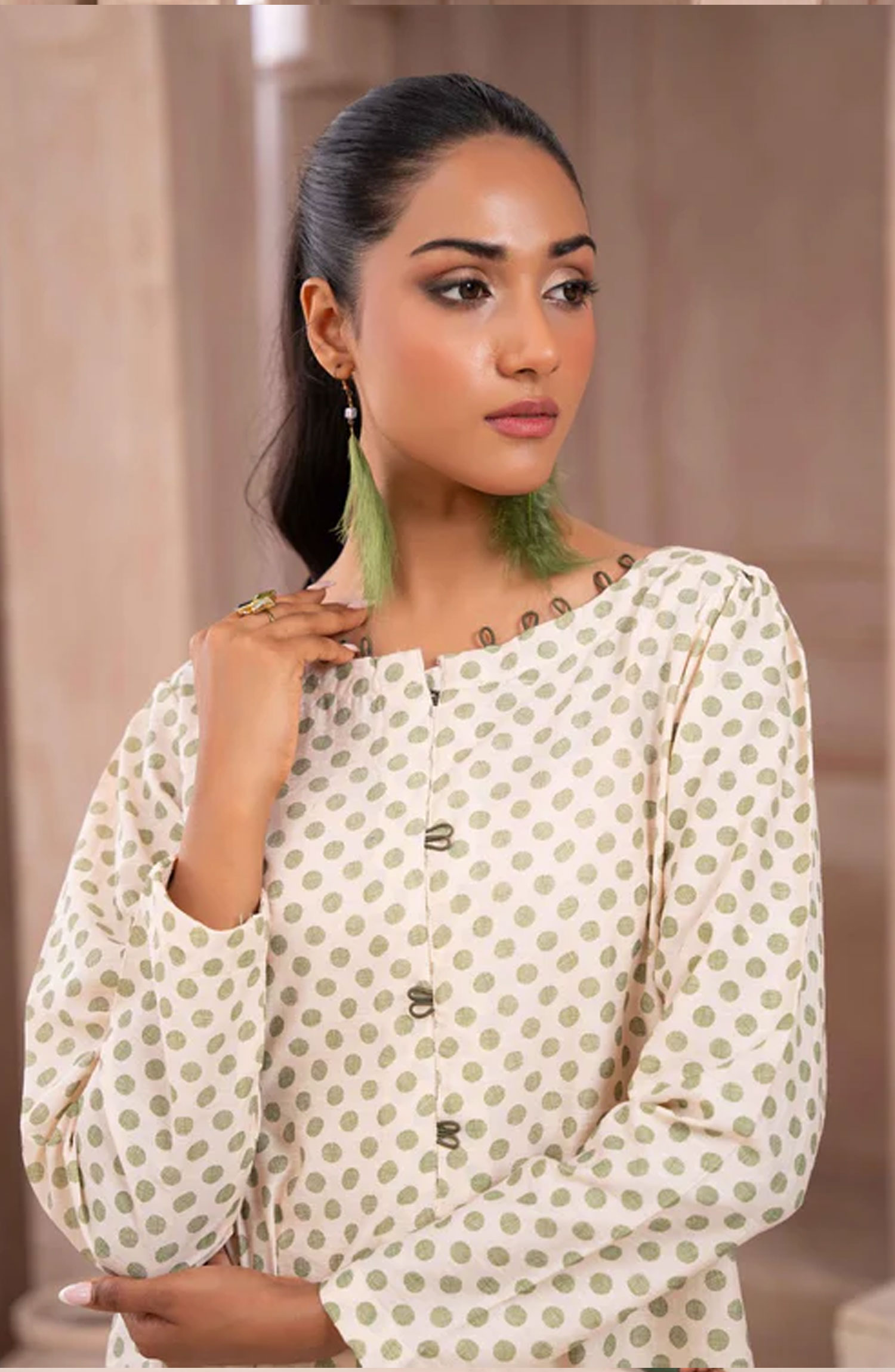 Ayla Studio Stitched Co Ords Collection 2024 - Pistachio Cream