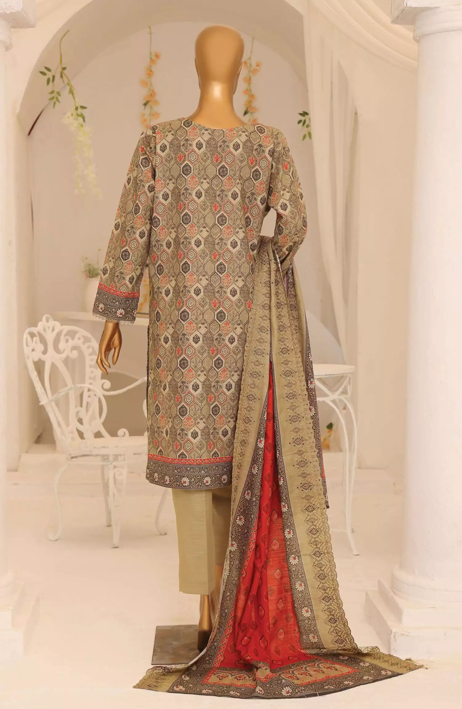 HZ Premium Embroidered Khaddar Collection 2024 - PKE 01