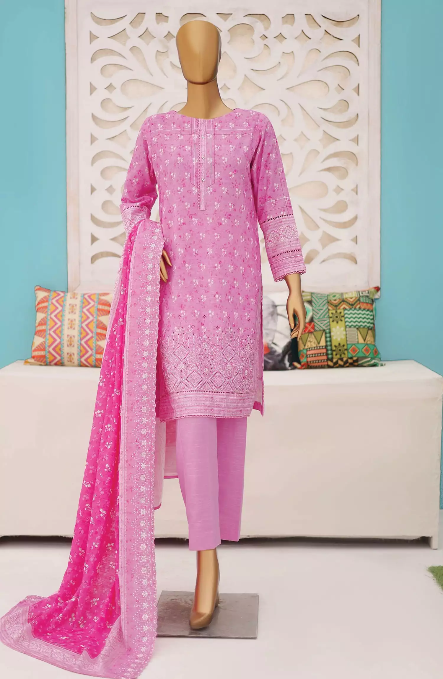 HZ Premium Embroidered Khaddar Collection 2024 - PKE 06