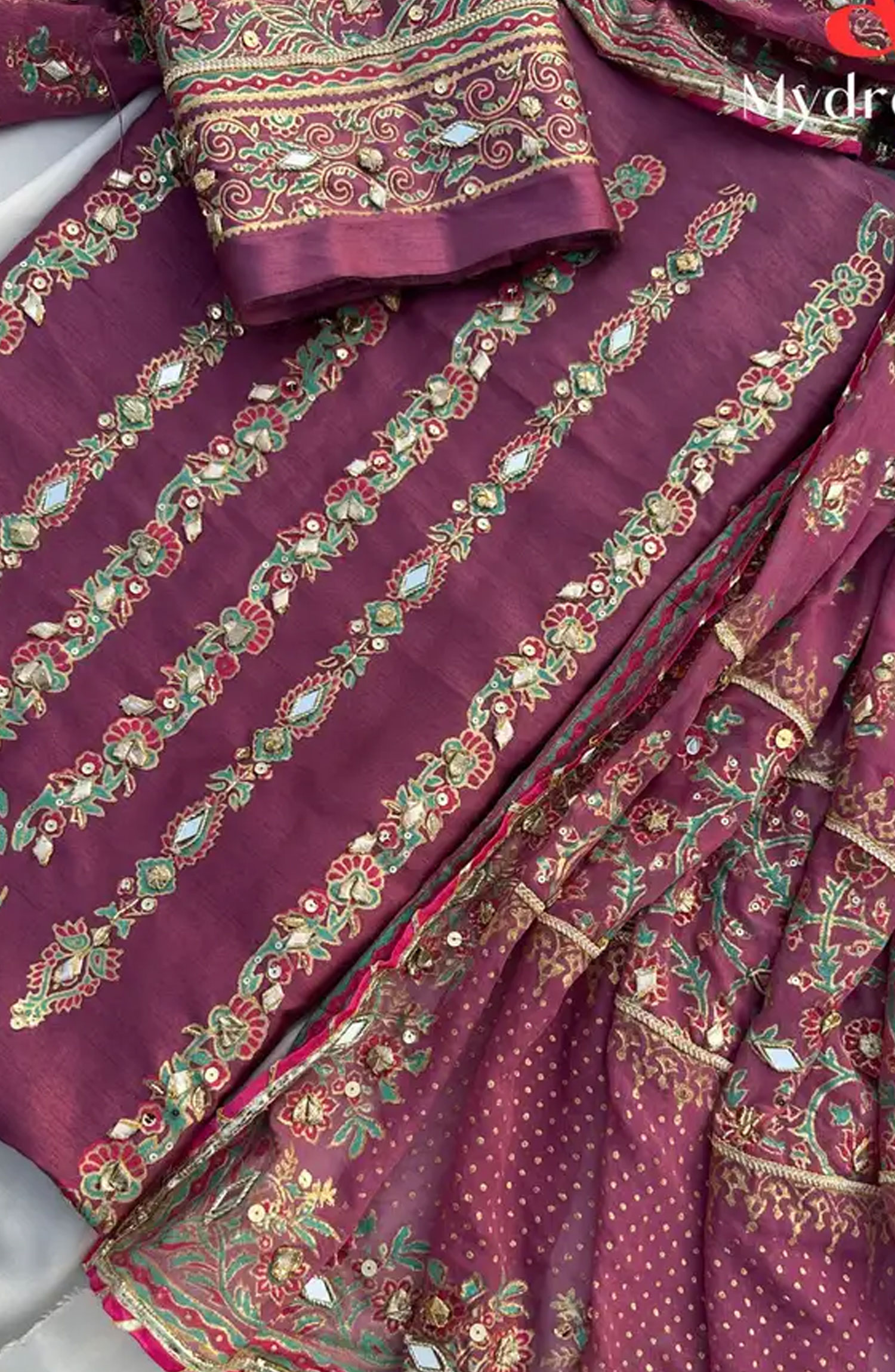 Adaa By Mahnoor Unstitched Festive Collection - Plum