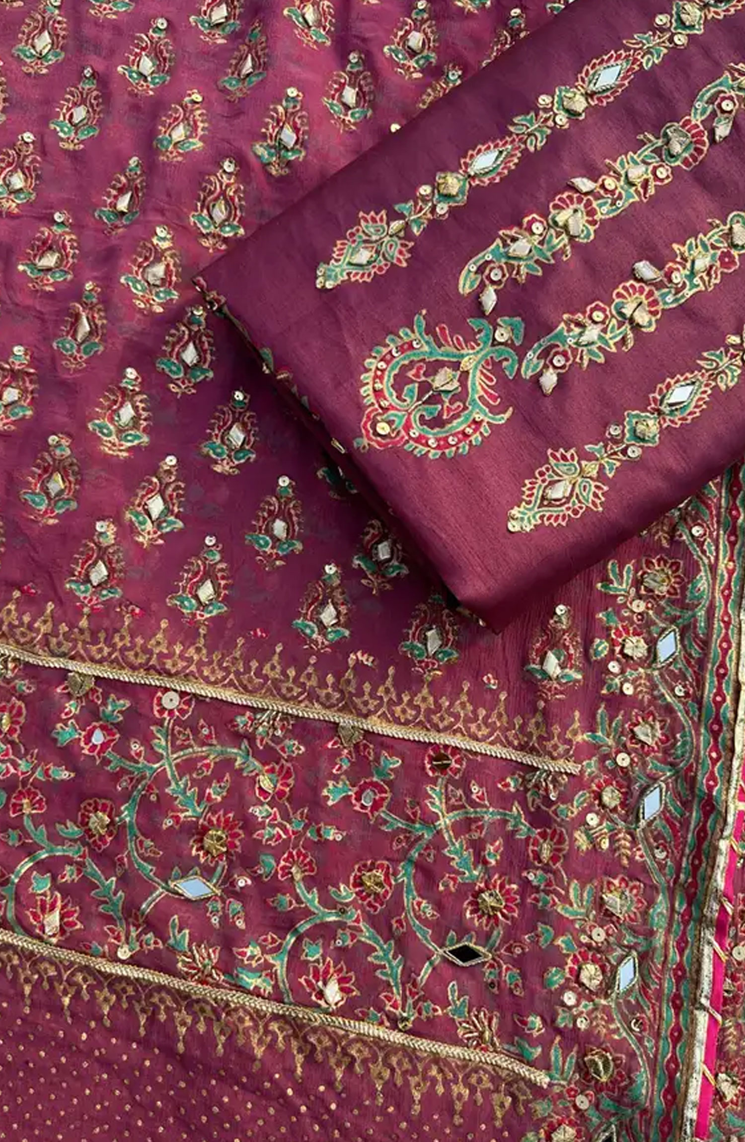 Adaa By Mahnoor Unstitched Festive Collection - Plum