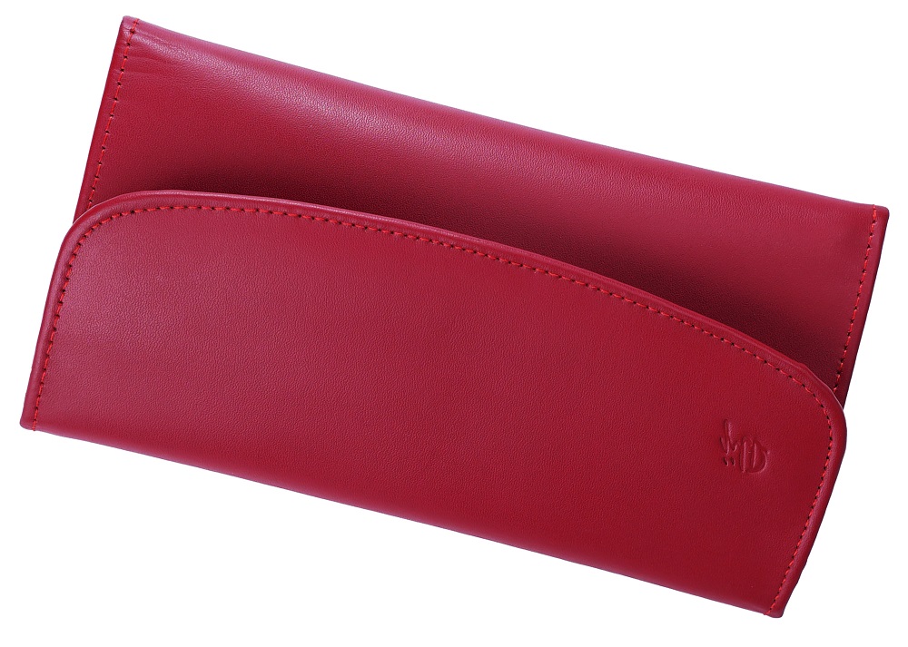 Women Essential Everyday Leather Clutch Wallet W-ROUND RED