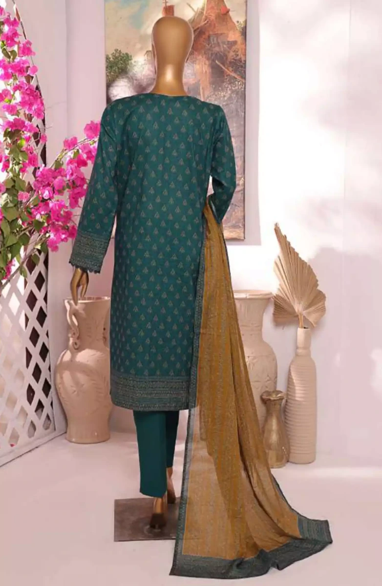 HZ Printkari Slub Cambric Embroidered Collection-PSC-223