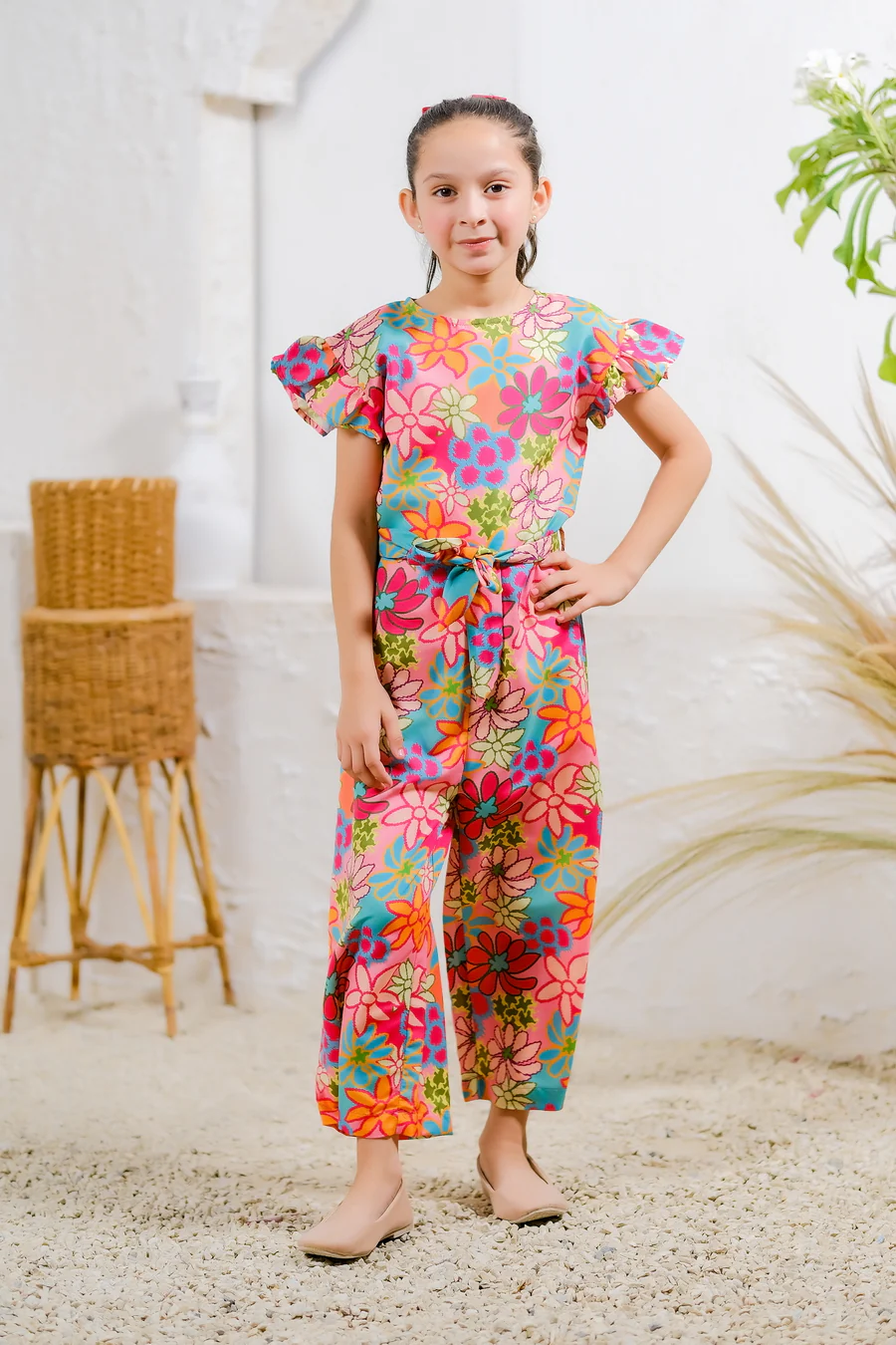 Kids 1 pc ready to wear - Rainbow Garden Jumpsuit