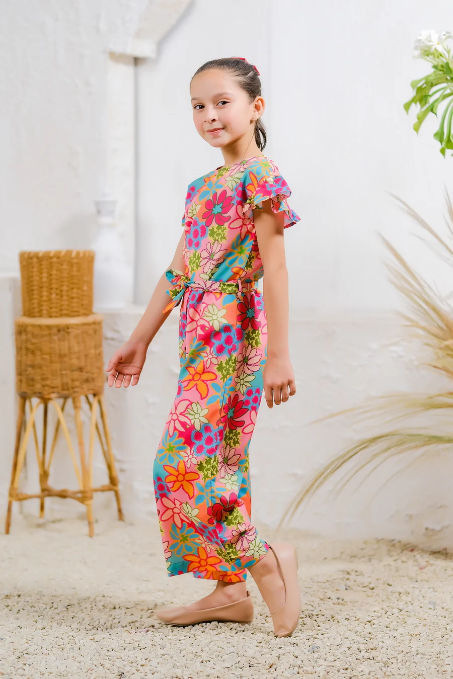 Kids 1 pc ready to wear - Rainbow Garden Jumpsuit