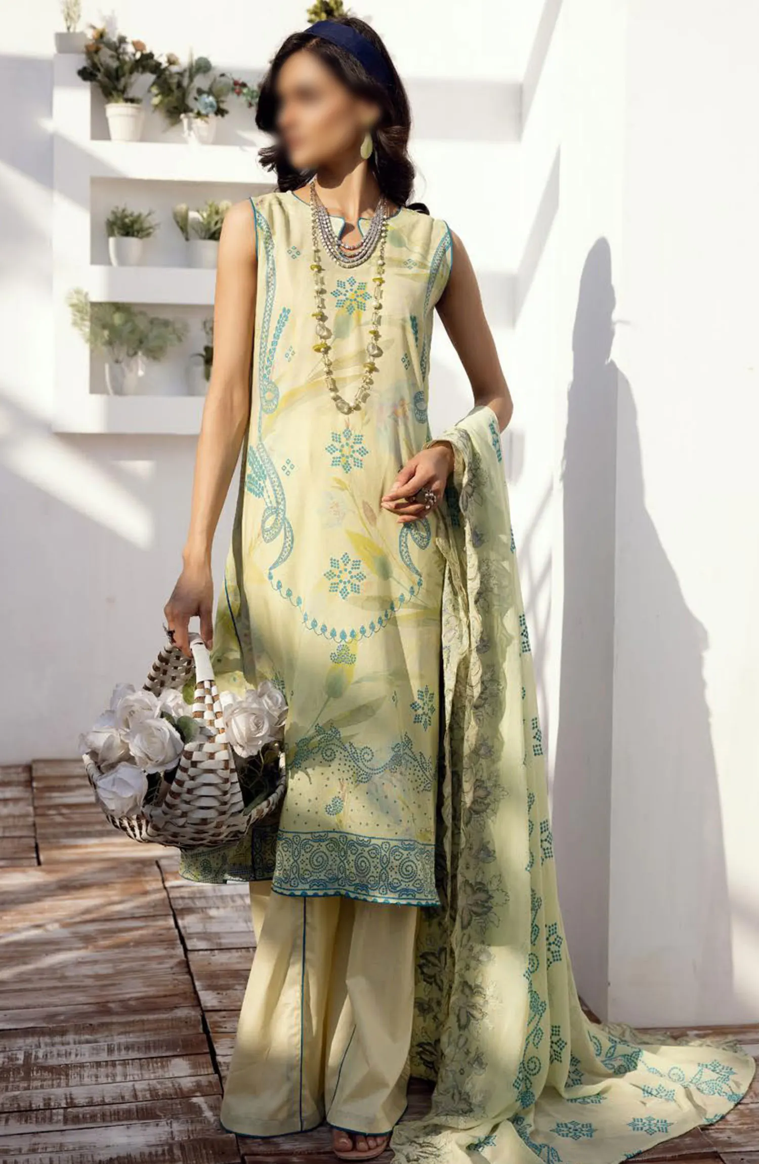 NUR Rang Barang Embroidered and Printed Lawn Collection 2024 - RB 301