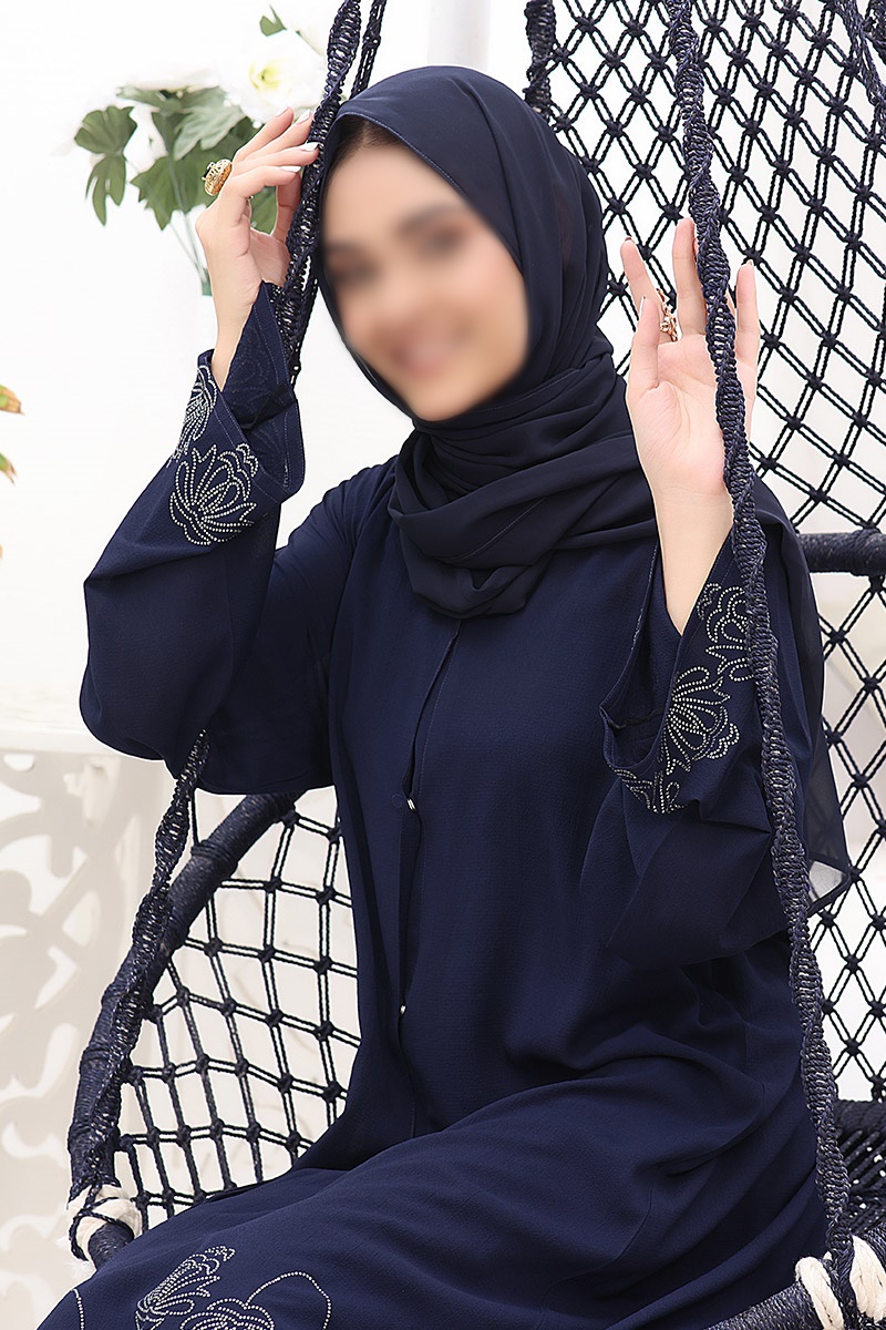 Nayab Abaya Collection Vol 22 by Amna khadija - Regal Indigo