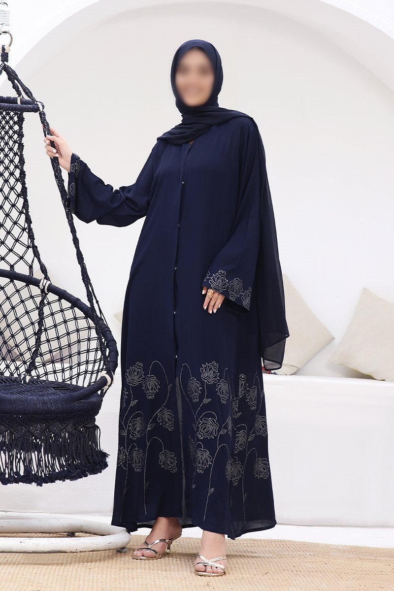 Nayab Abaya Collection Vol 22 by Amna khadija - Regal Indigo