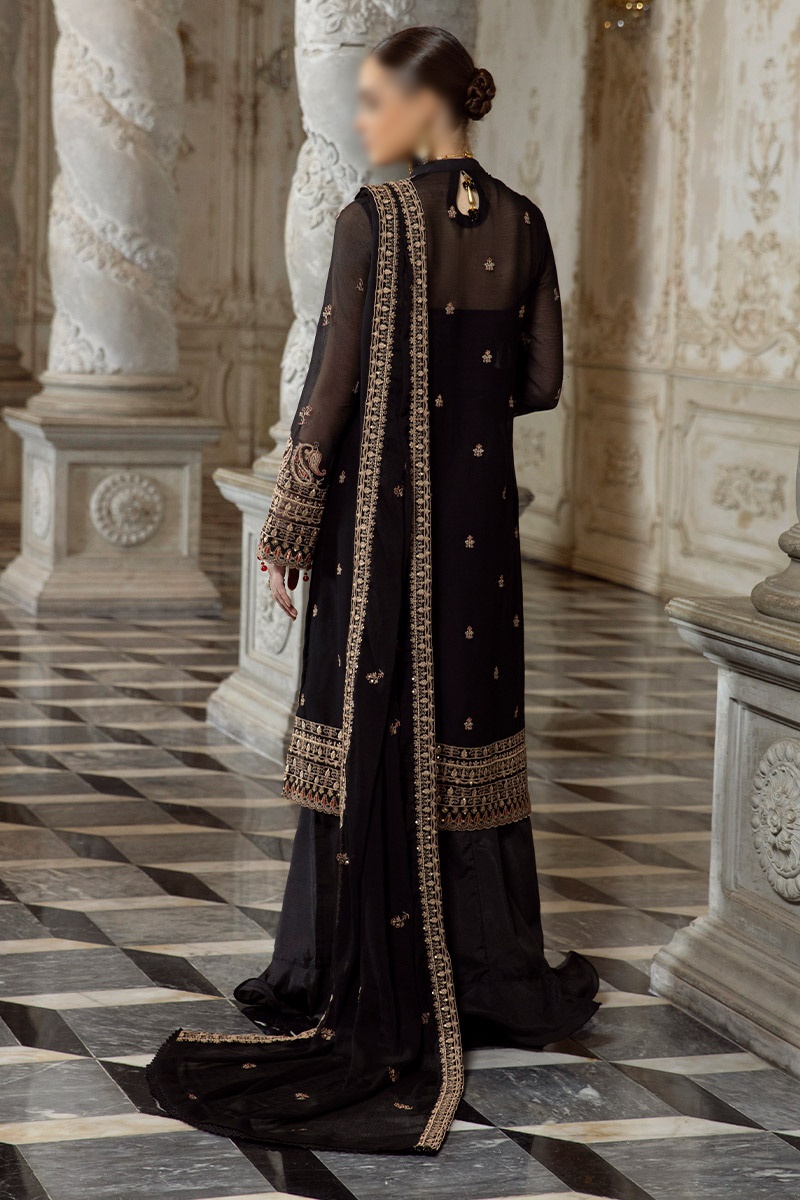 Merakish Unstitched Luxury Formal Collection 2023  - Rich Black