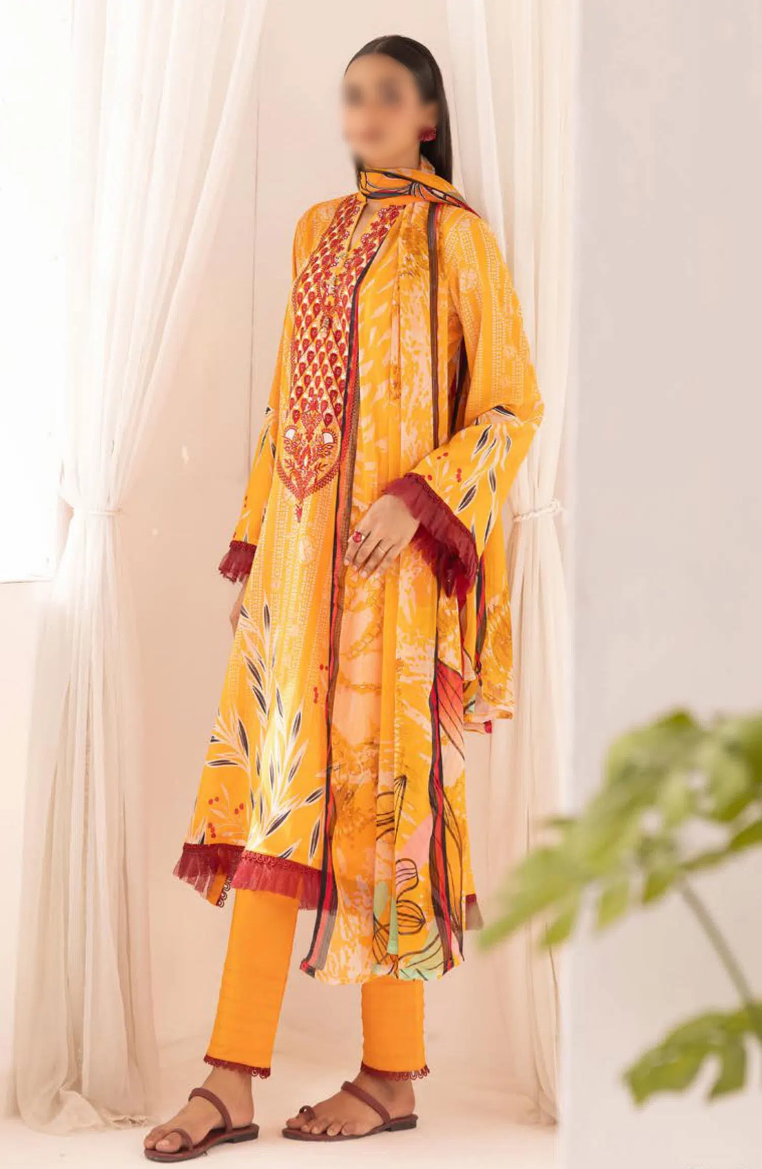 Rang Nagar Embroidered and Printed Lawn Collection By NUR - RN-304