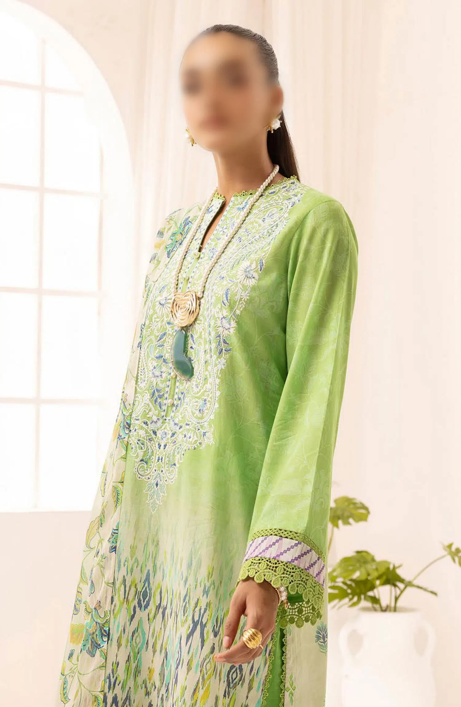 Rang Nagar Embroidered and Printed Lawn Collection By NUR - RN-306