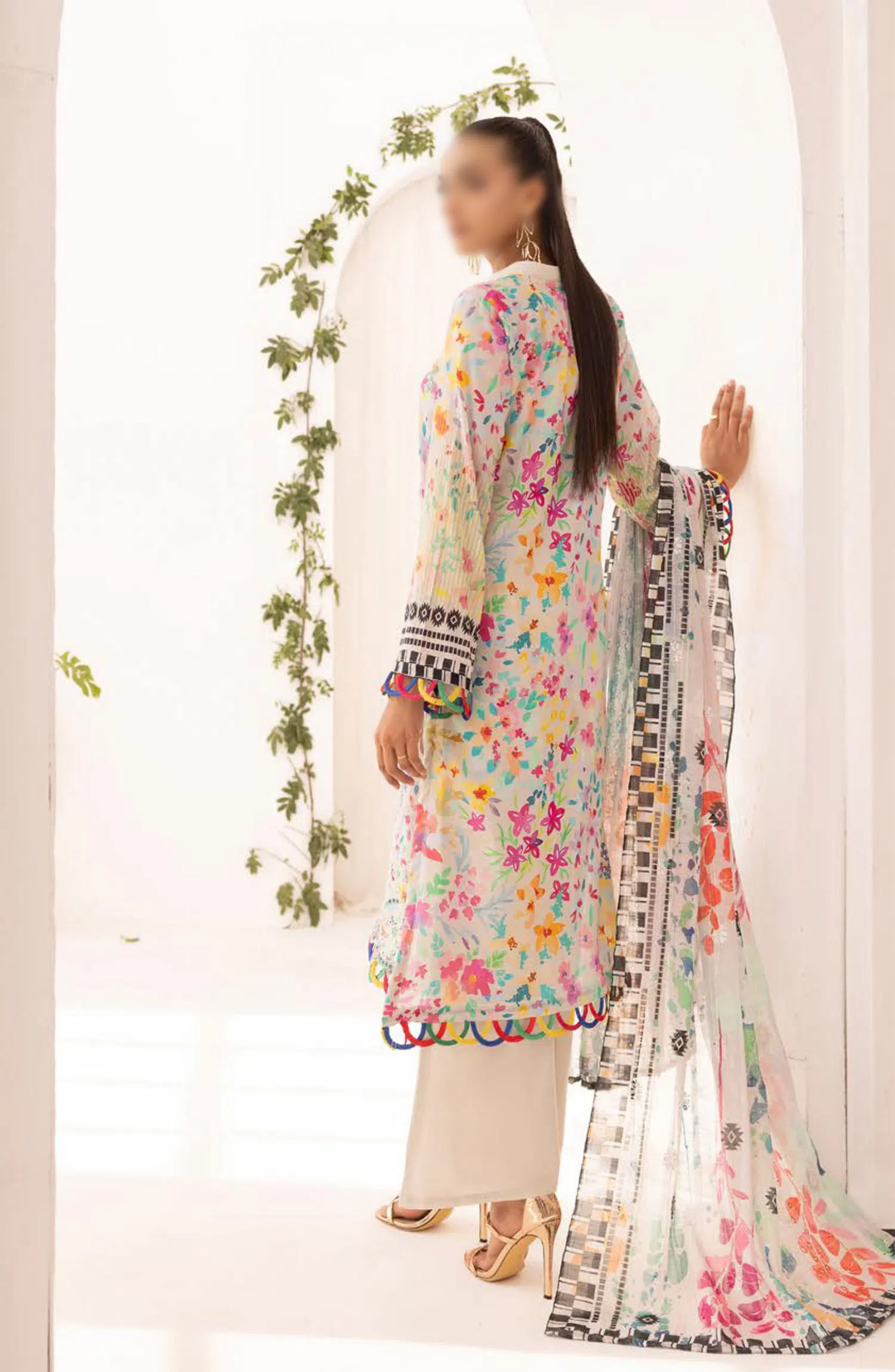 Rang Nagar Embroidered and Printed Lawn Collection By NUR - RN-307