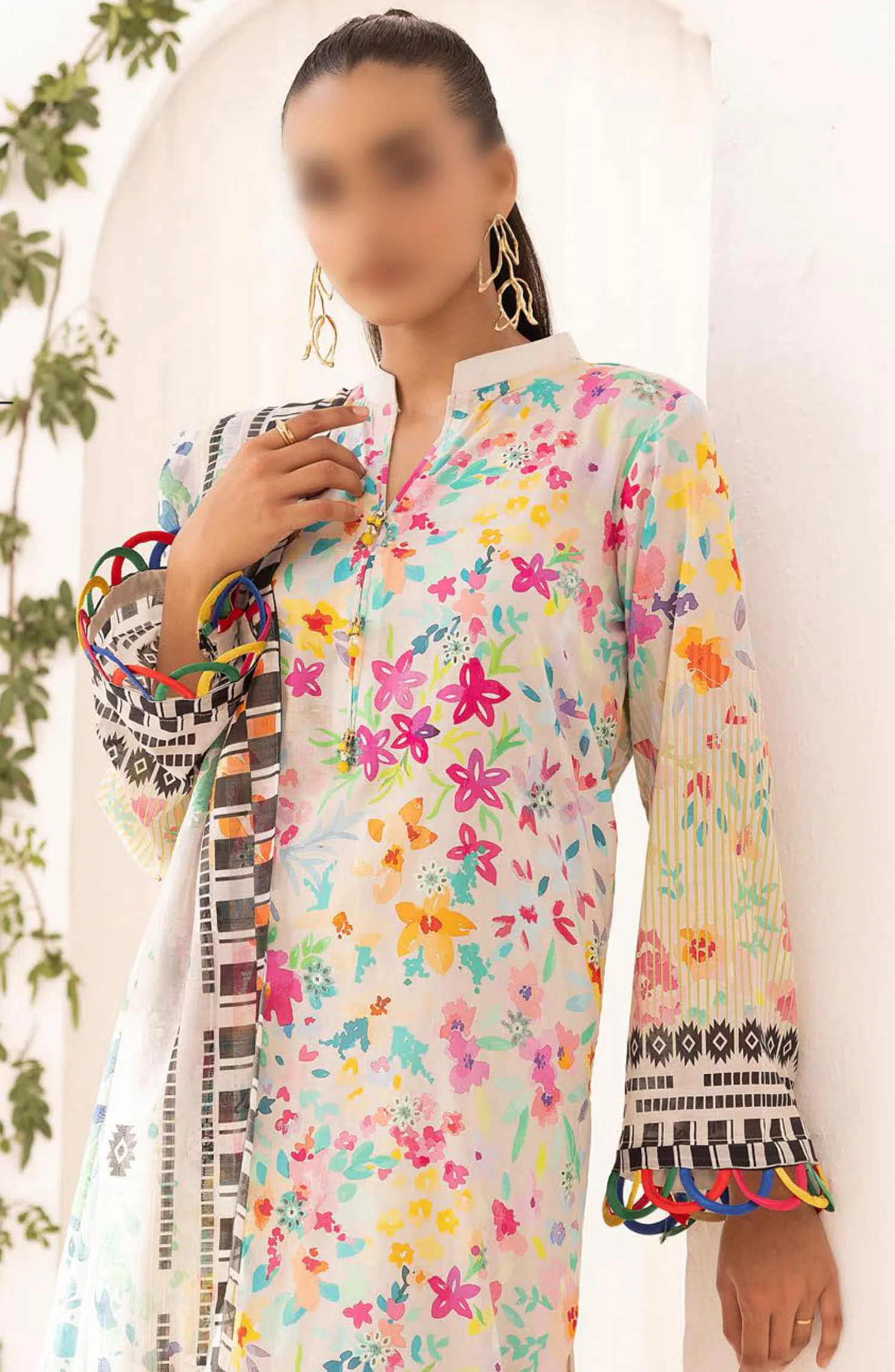 Rang Nagar Embroidered and Printed Lawn Collection By NUR - RN-307