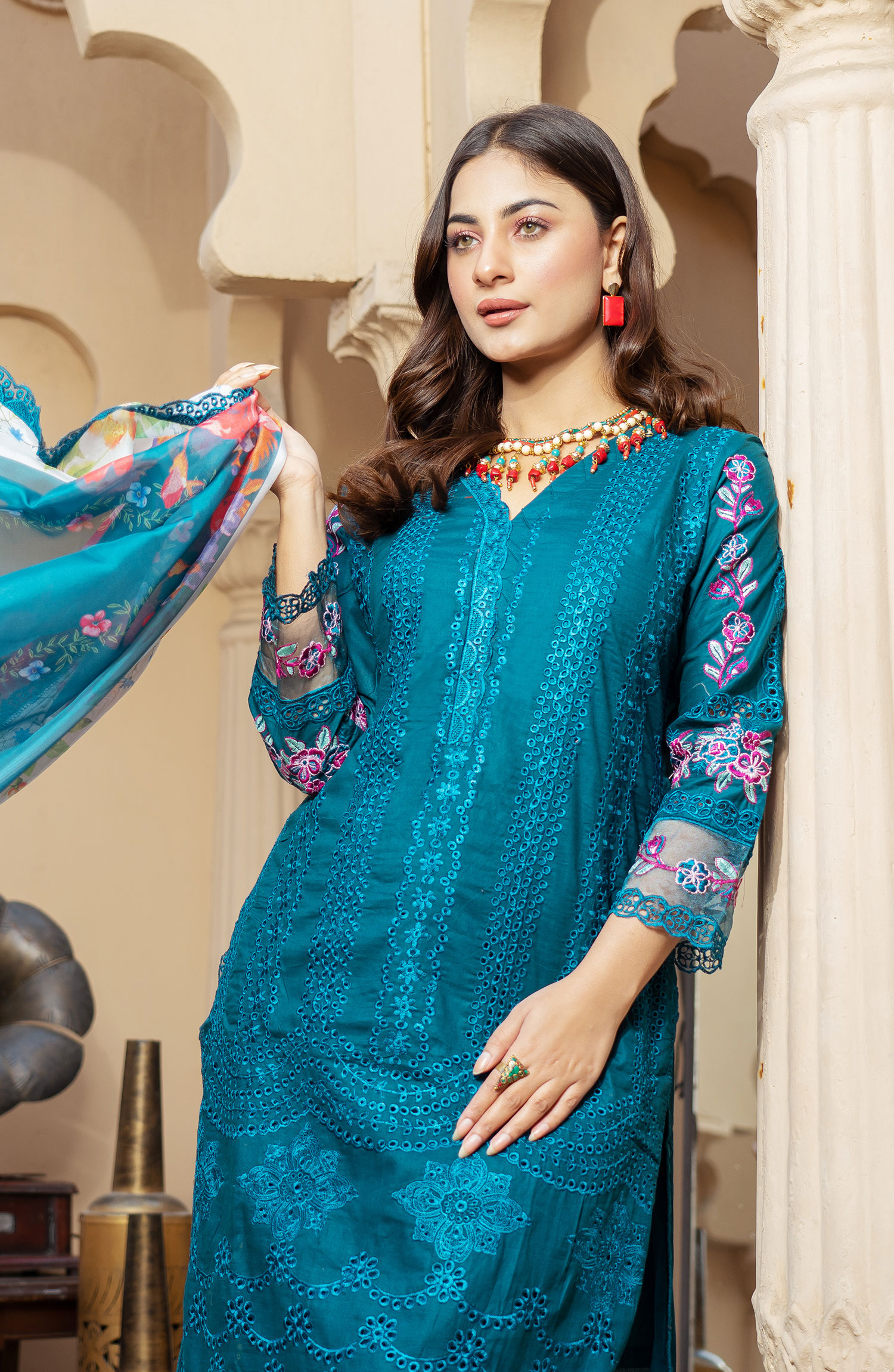 Raqs E Mughal Stitched Collection By AL Harir Apparel - Rohma Peacock