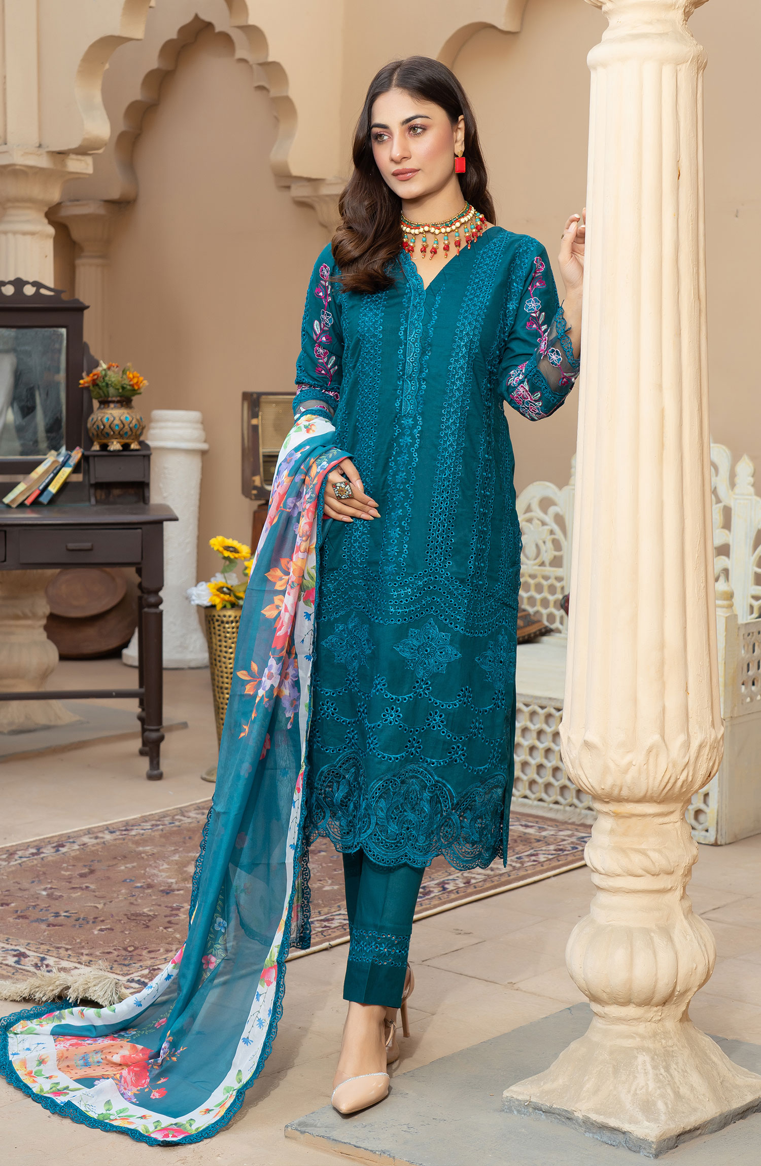 Raqs E Mughal Stitched Collection By AL Harir Apparel - Rohma Peacock