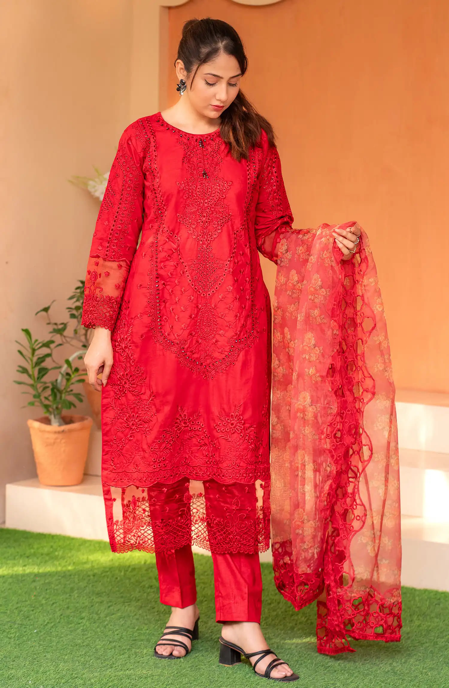 Roop Rang Stitched Collection By AL Harir Apparel-Rose