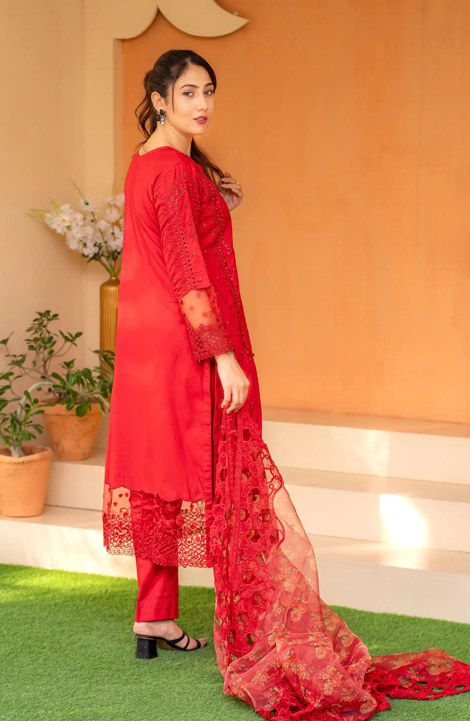 Roop Rang Stitched Collection By AL Harir Apparel-Rose