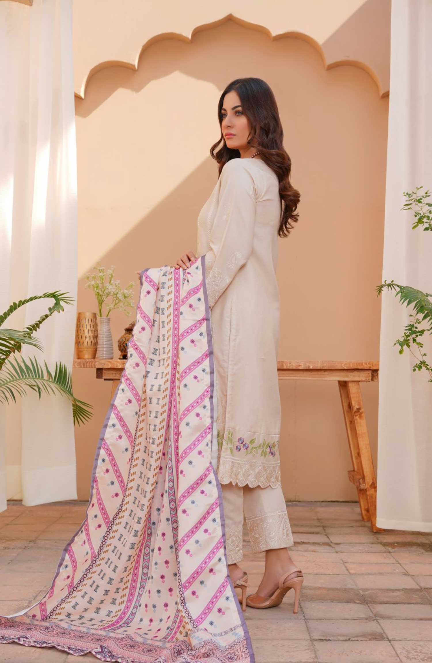 Thread & Weaves 3 PC - Embroidered Karandi Pret Collection RTWKR24101