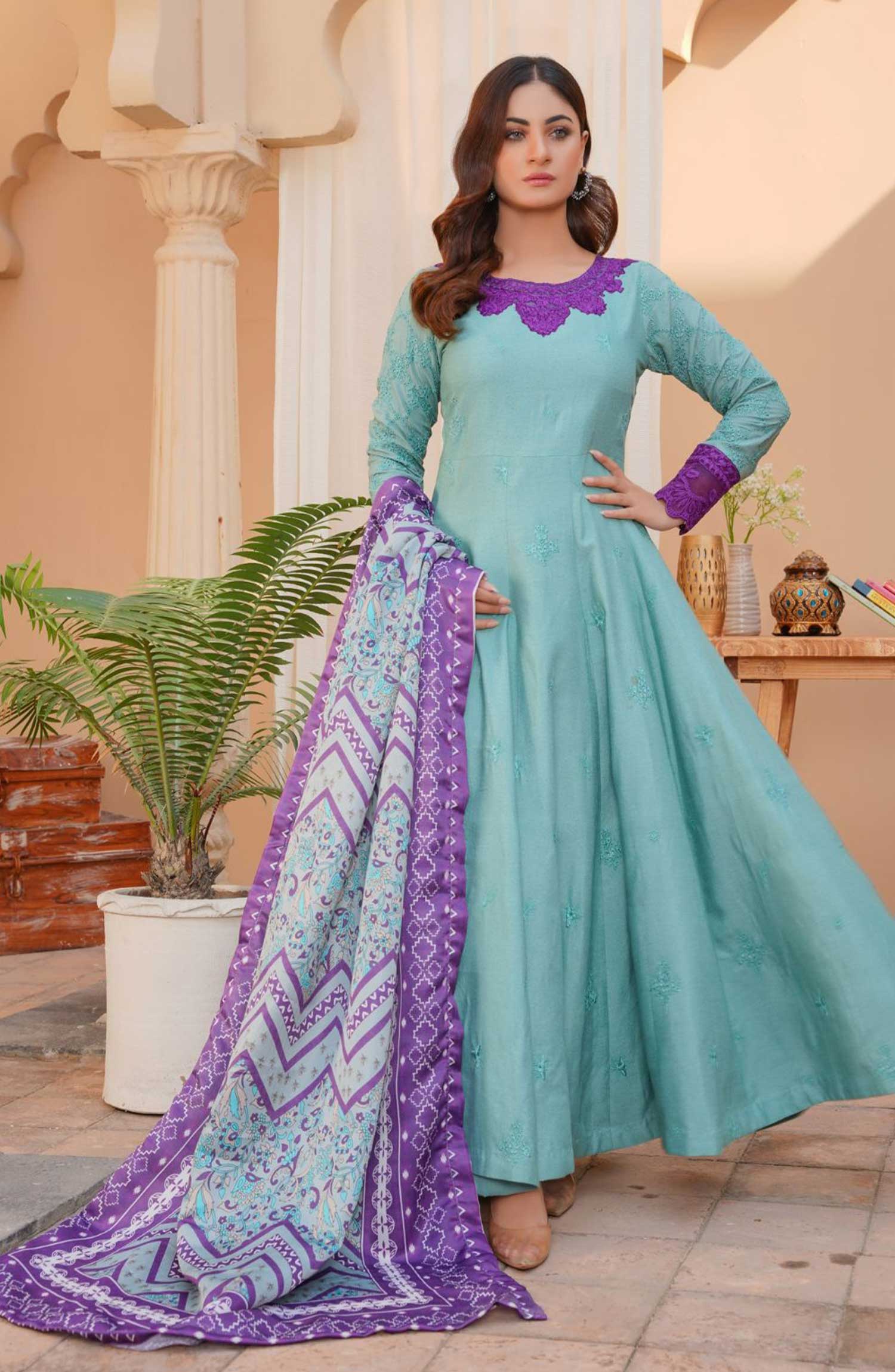 Thread & Weaves 3 PC - Embroidered Karandi Pret Collection RTWKR24103