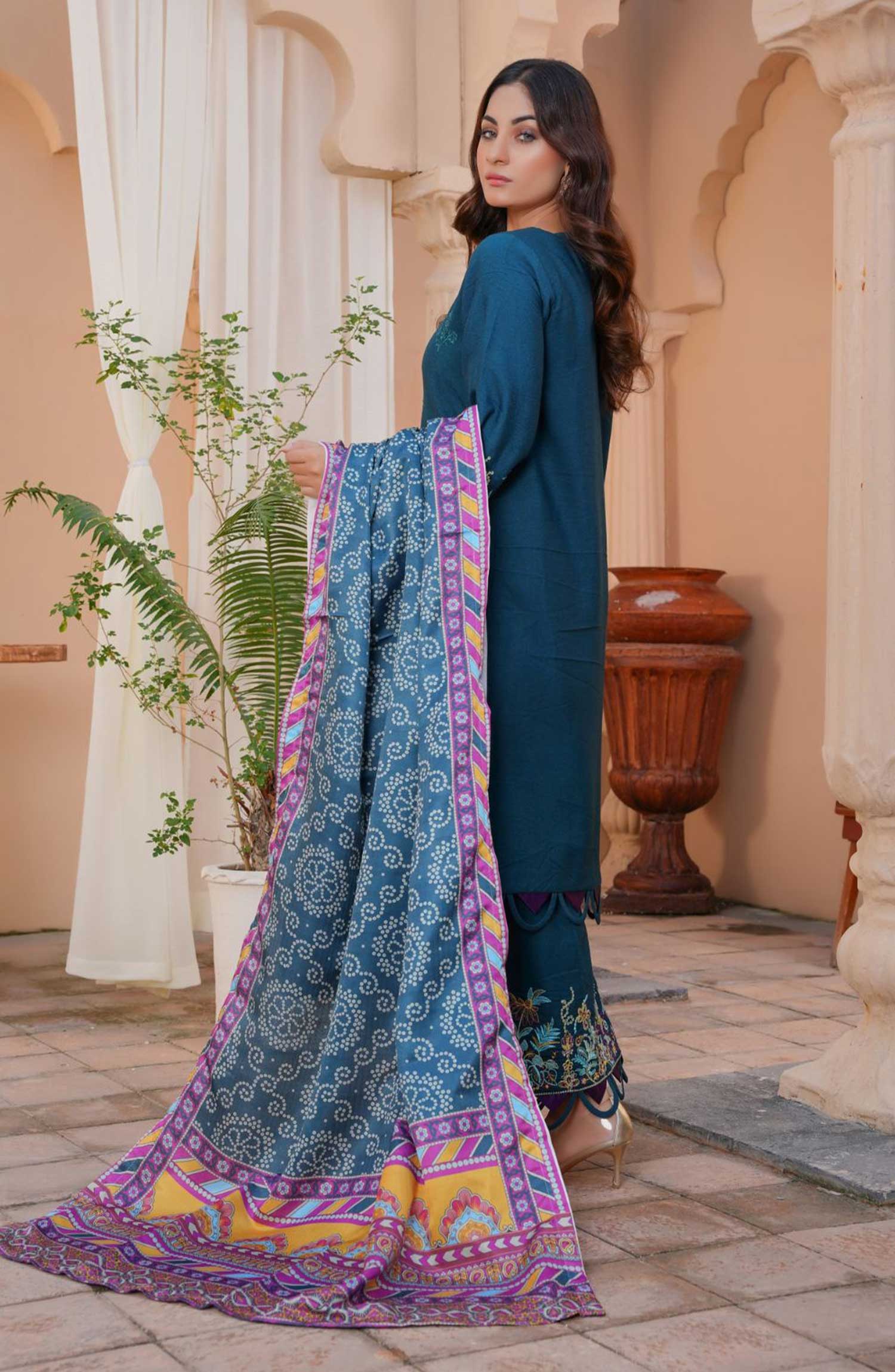 Thread & Weaves 3 PC - Embroidered Karandi Pret Collection RTWKR24105