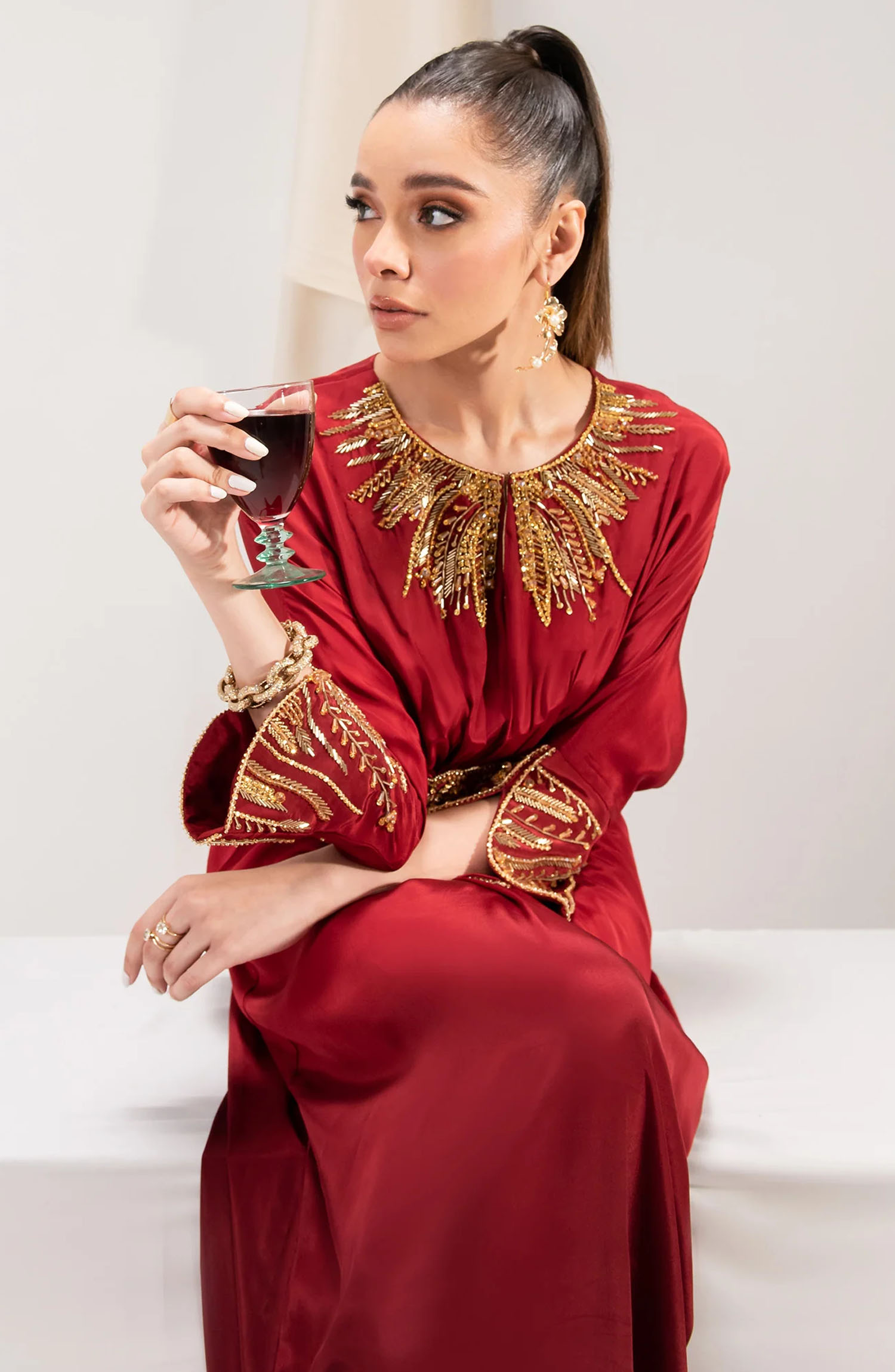 Tiffany Luxury Pret Collection By Maria Osama Khan - Ruby