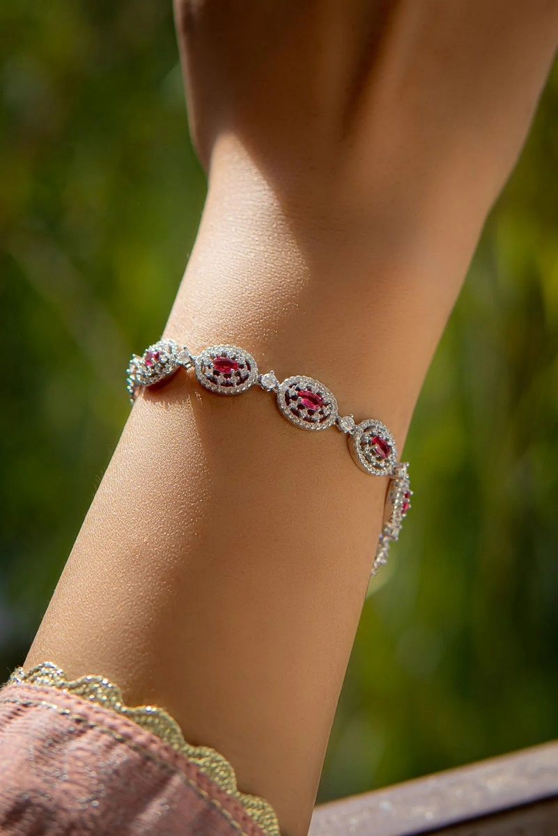 RUBY OVAL BRACELET YKL Jewellers Bracelet Collection