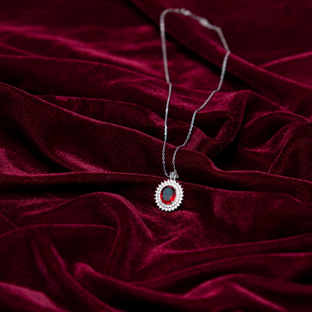 RUBY OVAL PENDANT YKL Jewellers Pendant Collection