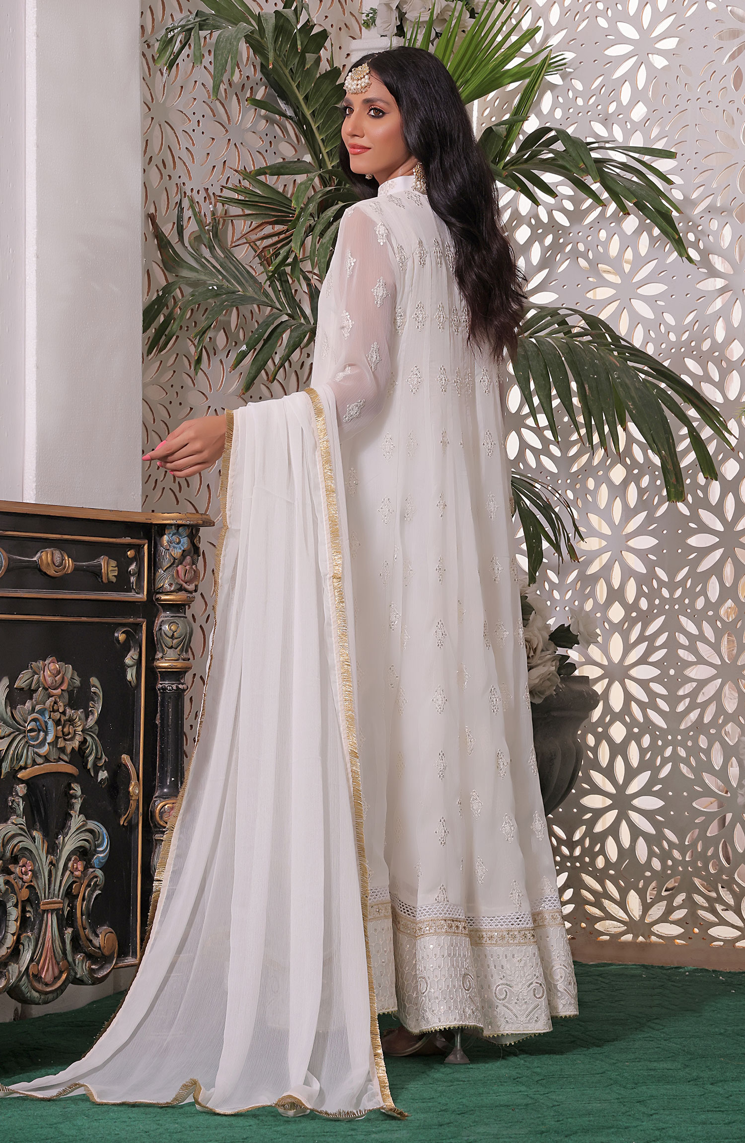 Raqs E Mughal Stitched Collection By AL Harir Apparel - Ruby White