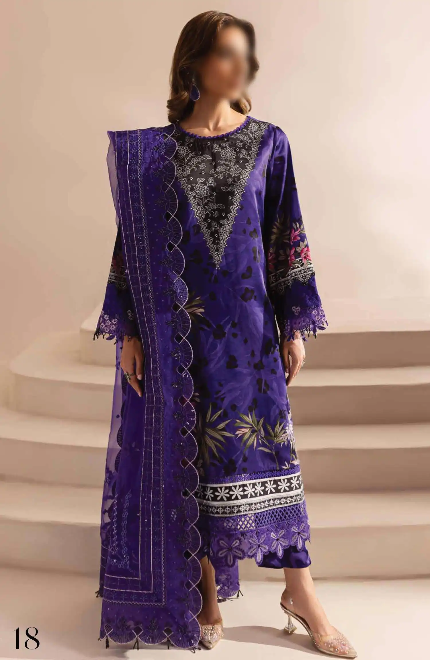 Nureh-The Silk Edit Unstitched Collection - S 18