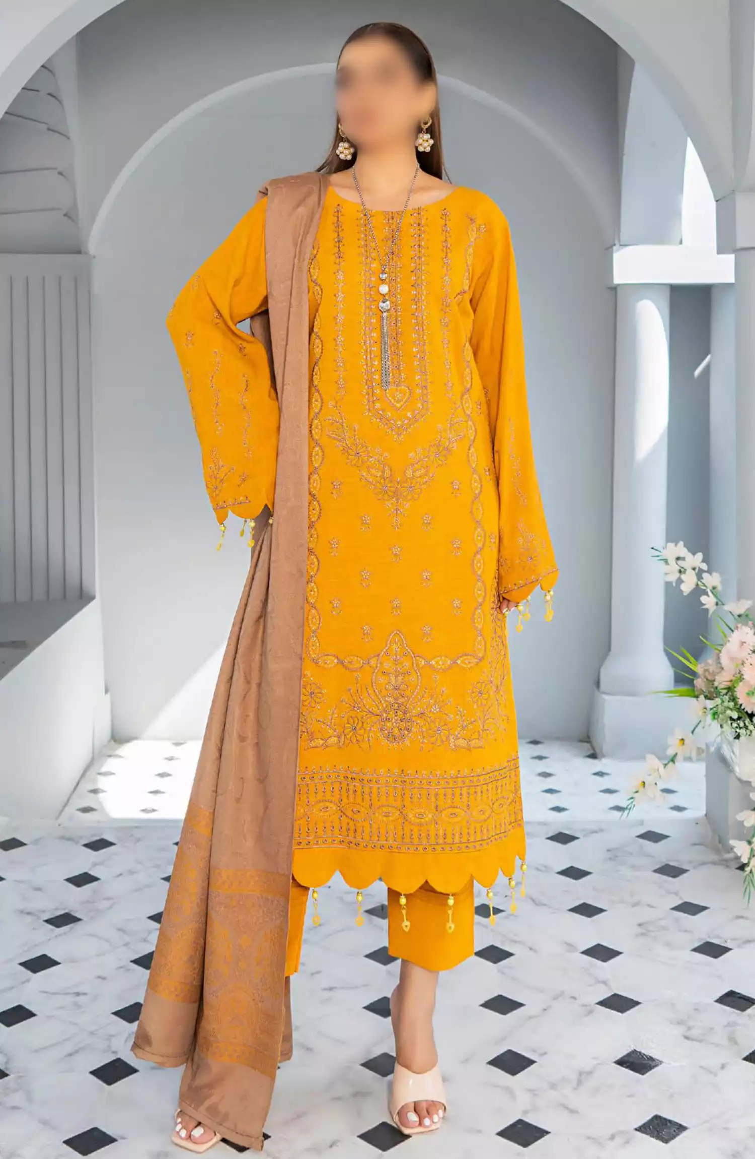 Jumana Fancy Unstitched  Winter Collection 2024 - SA 03