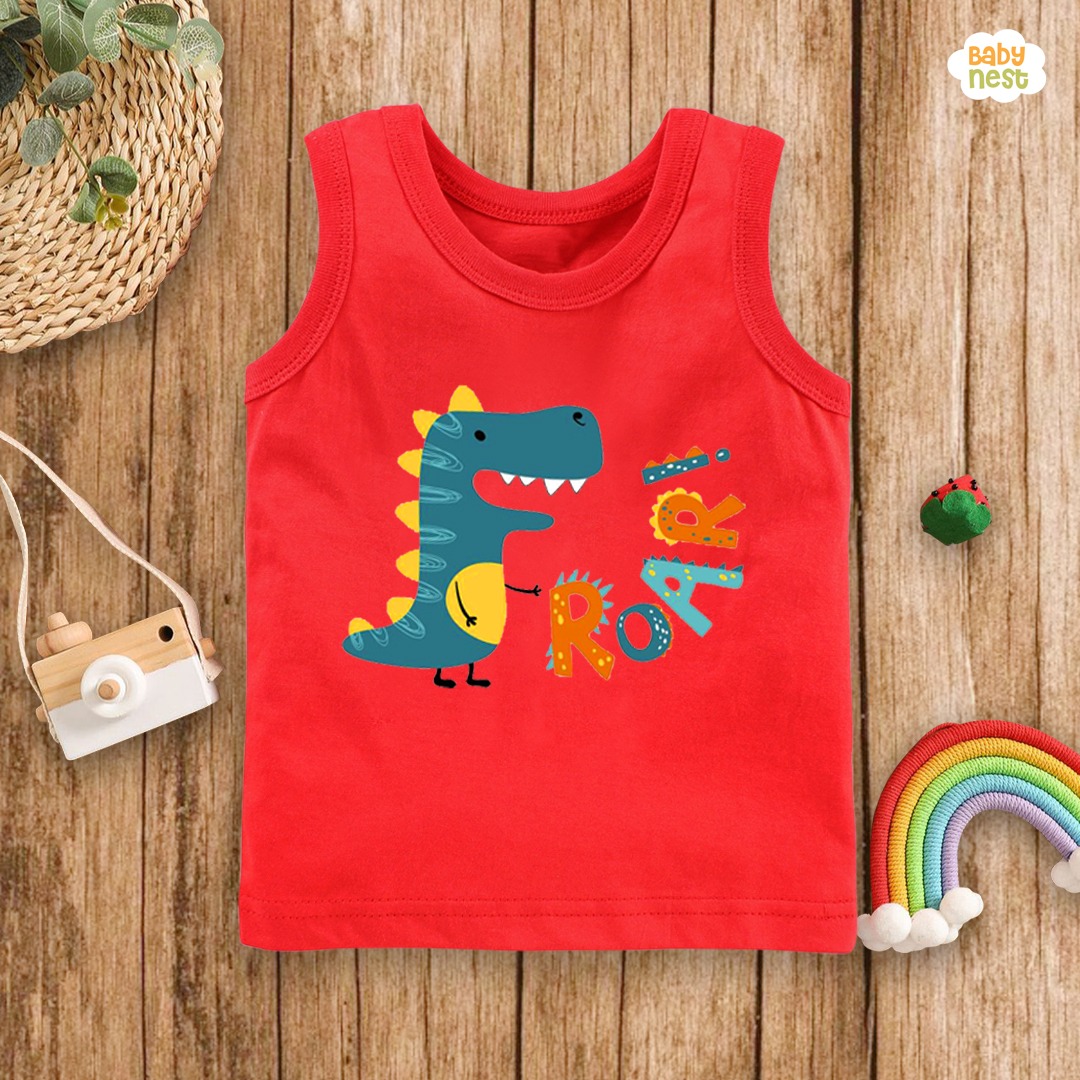 BNBBS-96 – Roar Print Sandos for Kids – Red