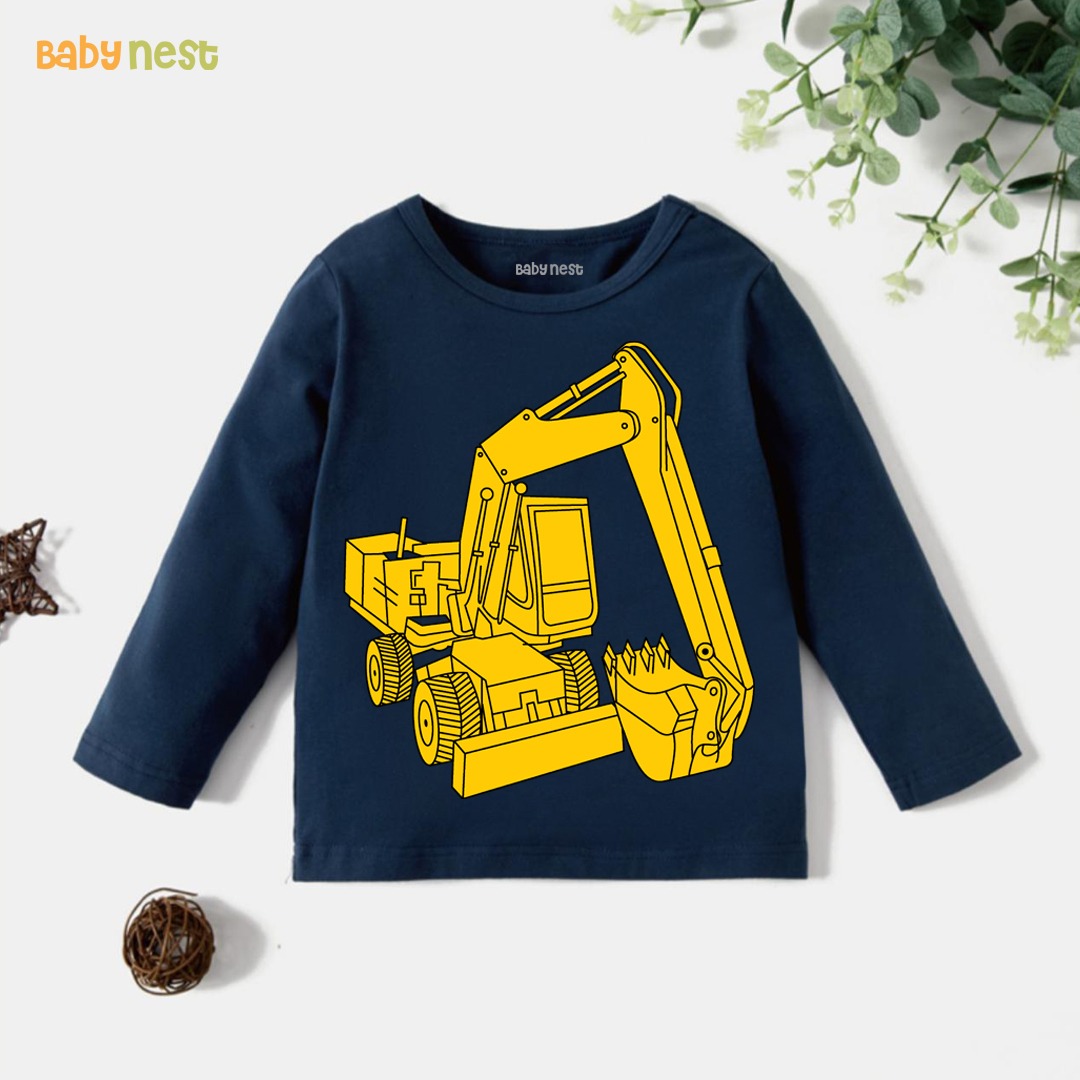 New Full Sleeves T-Shirt for Boys - Navy