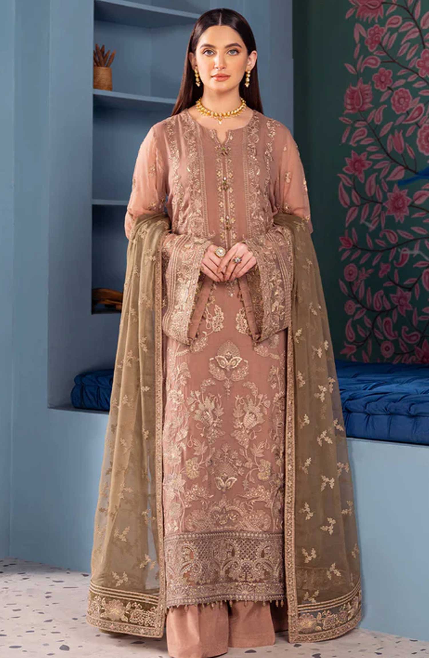 Lamisah Luxury Chiffon Unstitched Collection By Lavish Premium - Serene Chic