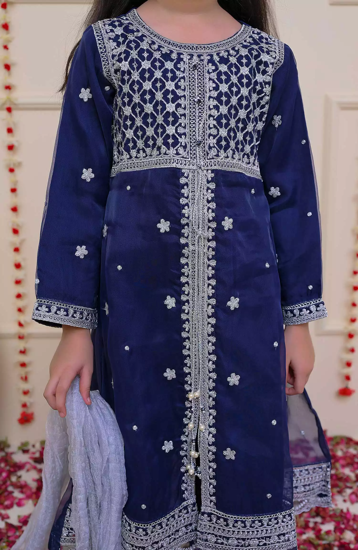 Shanzey Shehnai Girls Pret Formal Collection - SHK 3202 Royal Blue