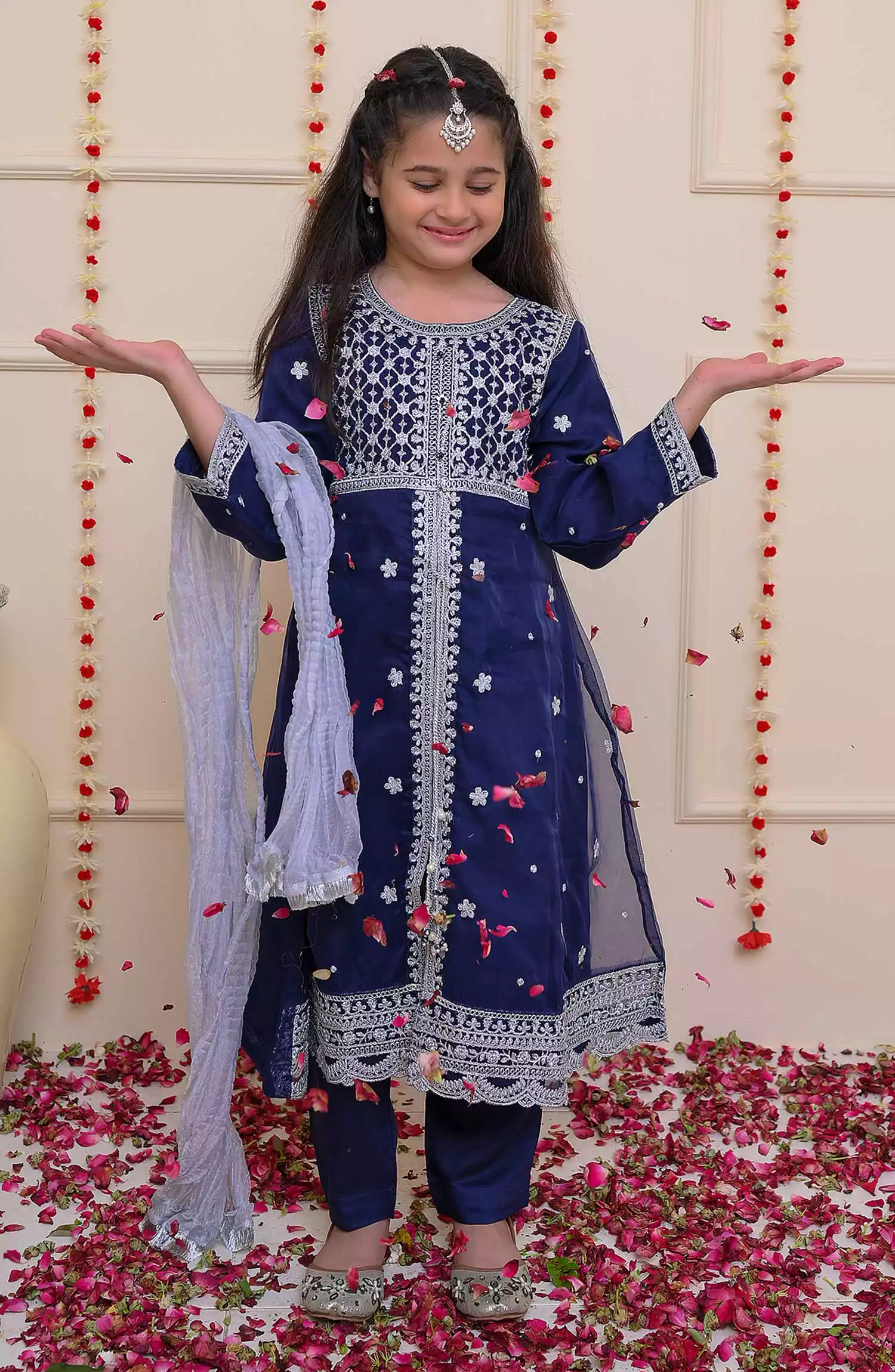 Shanzey Shehnai Girls Pret Formal Collection - SHK 3202 Royal Blue