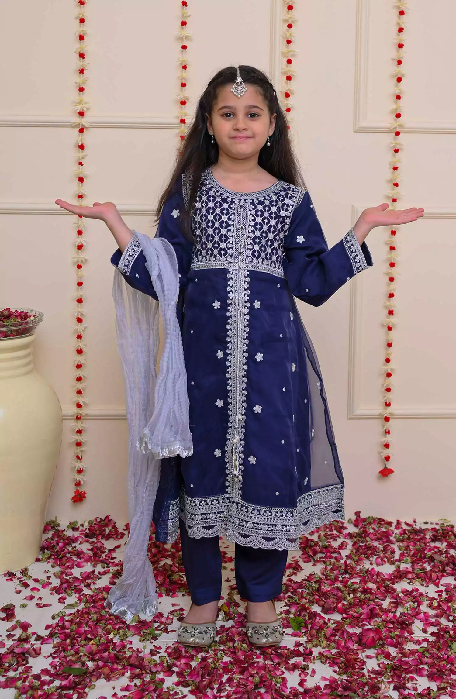 Shanzey Shehnai Girls Pret Formal Collection - SHK 3202 Royal Blue