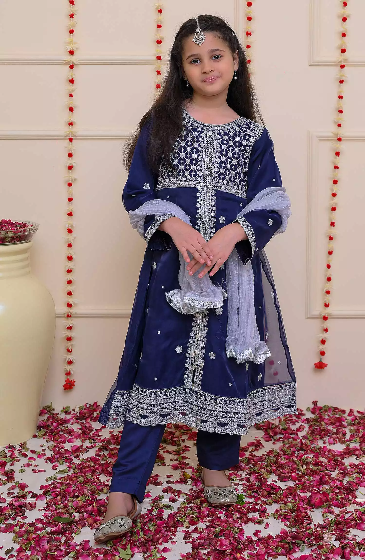 Shanzey Shehnai Girls Pret Formal Collection - SHK 3202 Royal Blue