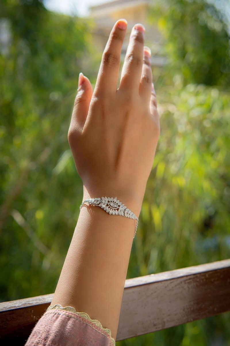 SILVER LATTICE BRACELET YKL Jewellers Bracelet Collection