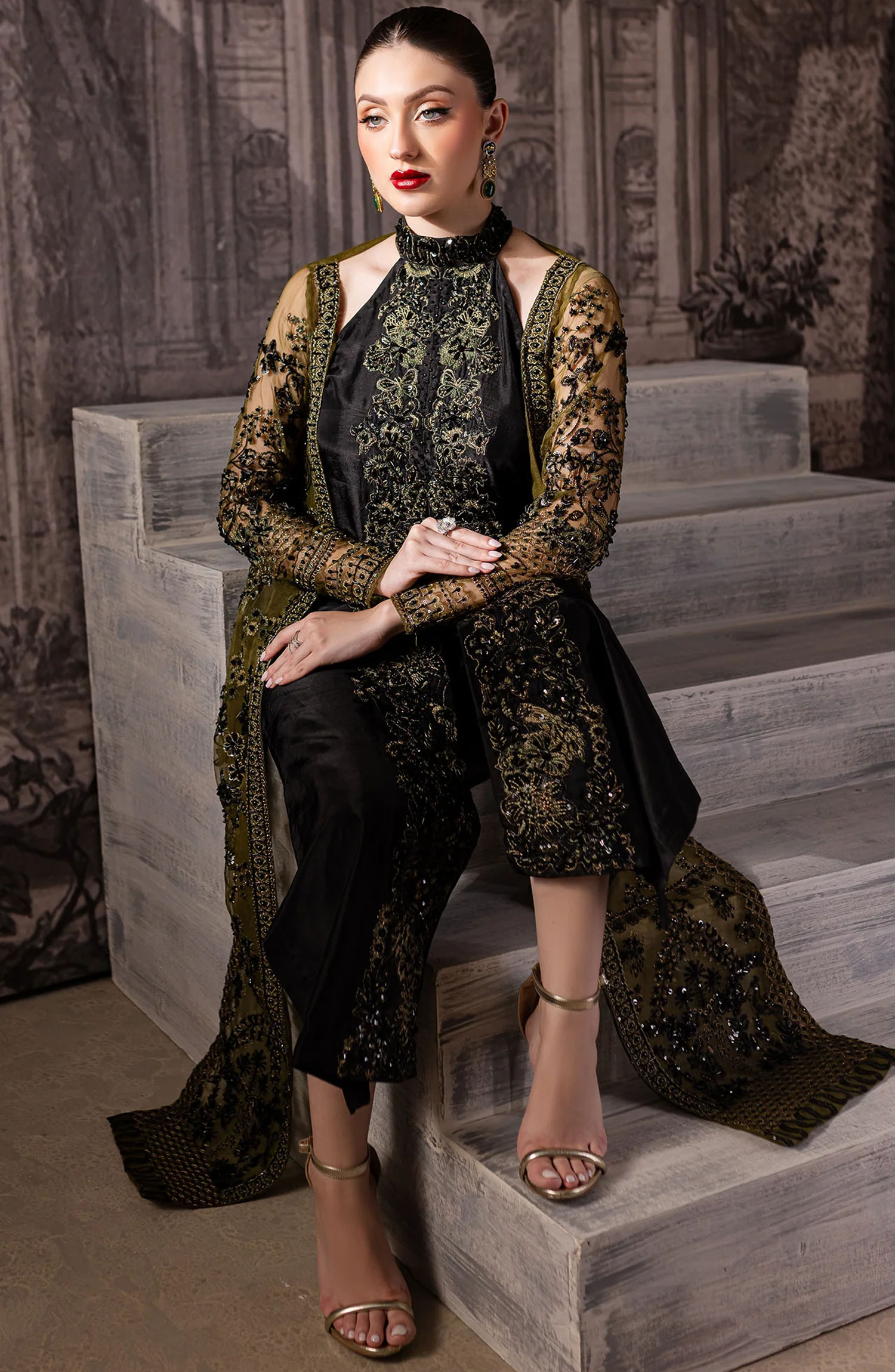 Mystara Wedding Festive Luxury Collection By Maria Osama Khan - Storm