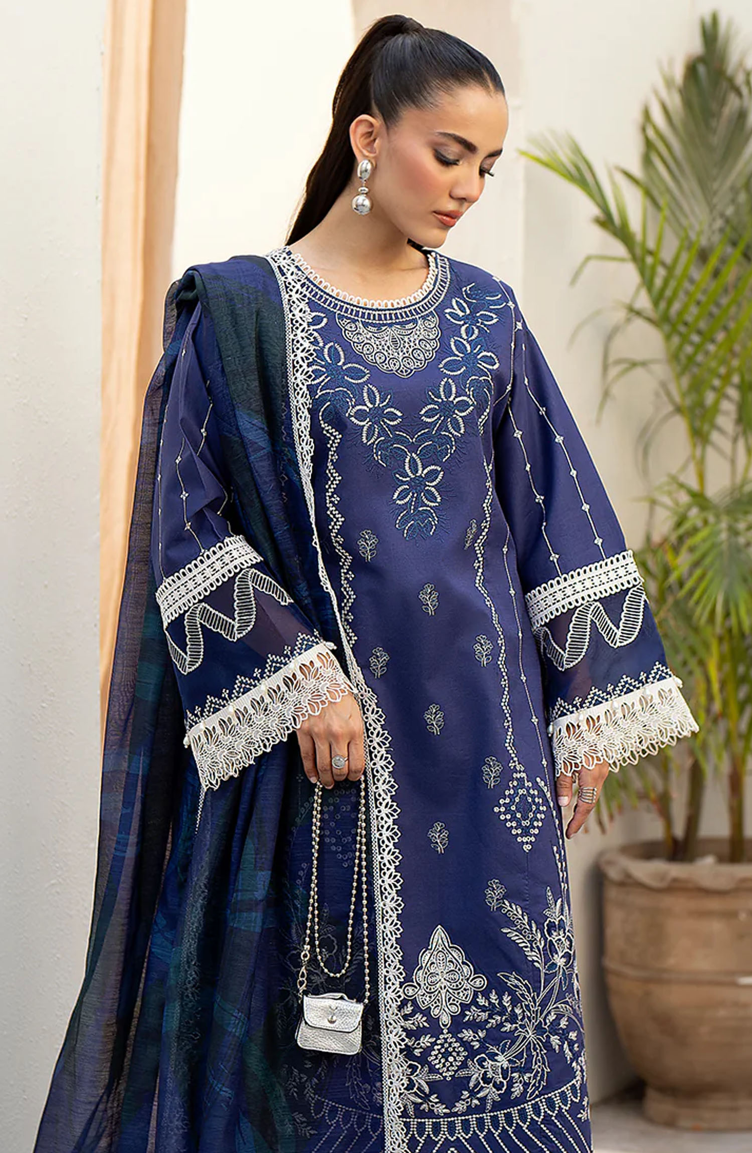 Luxe Lawn Eid  Collection By Saad Shaikh - Tawny