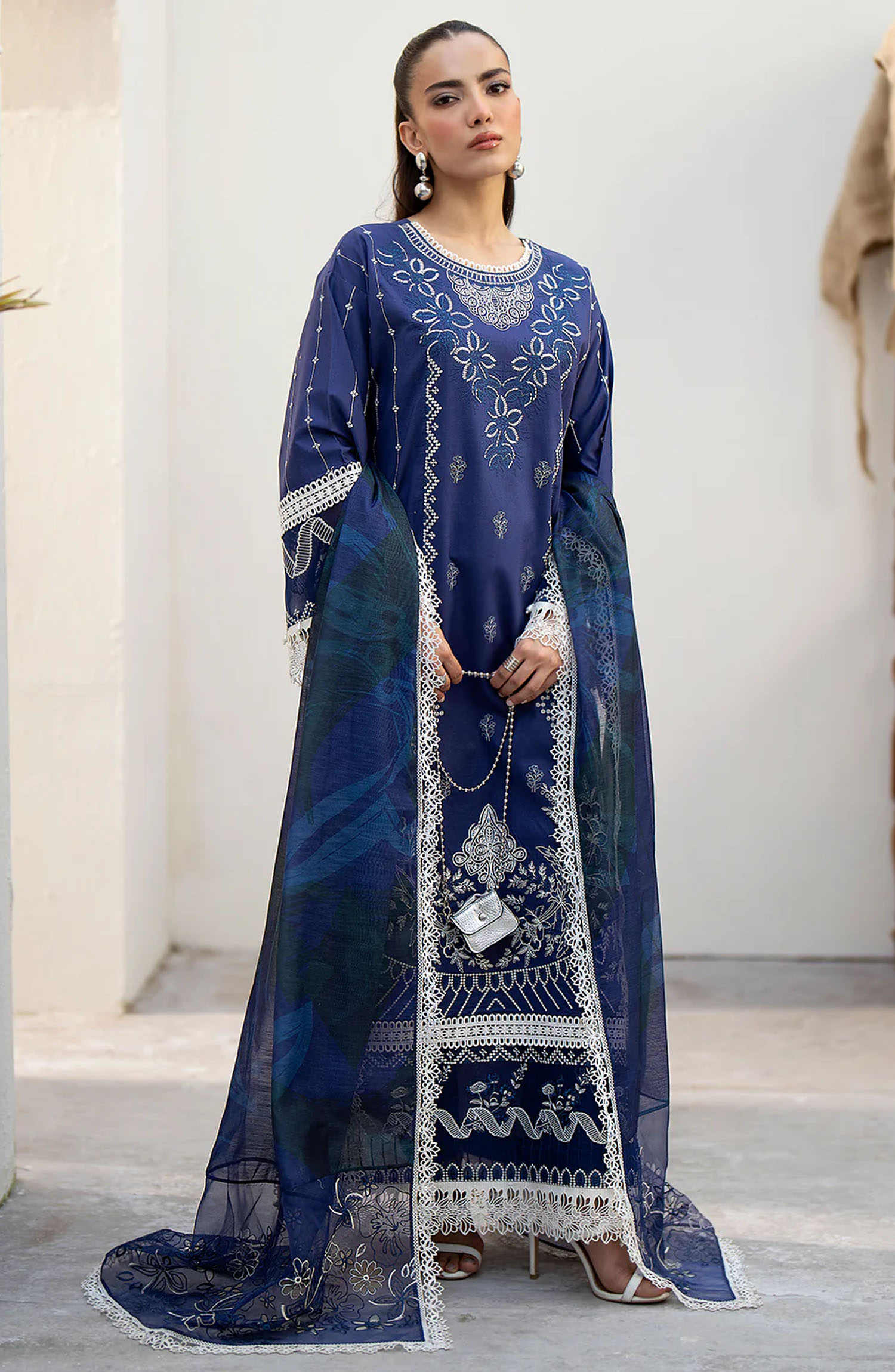 Luxe Lawn Eid  Collection By Saad Shaikh - Tawny