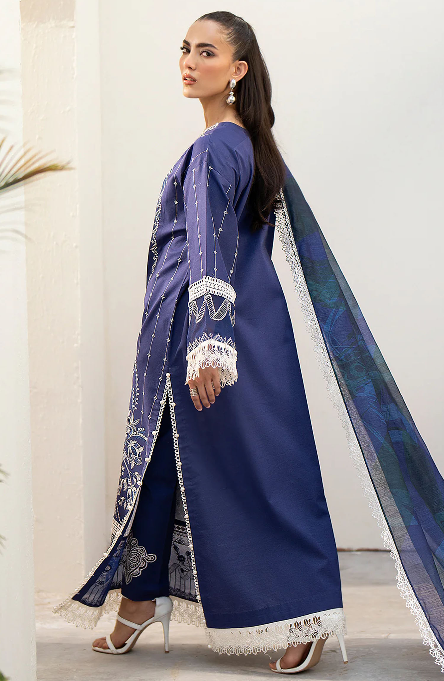 Luxe Lawn Eid  Collection By Saad Shaikh - Tawny